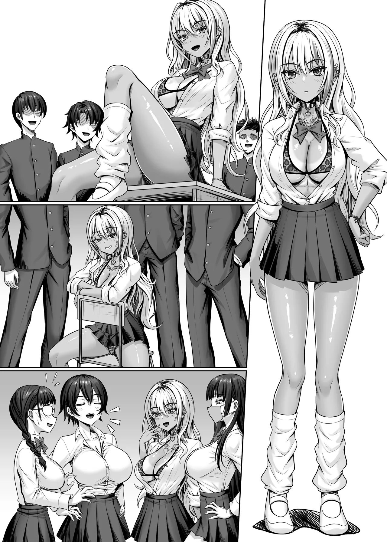 Class no Kuro Gal to Pakopako | 與班上的黑辣妹約炮 page 46 original parody - sole female paizuri hentai manga - read online free