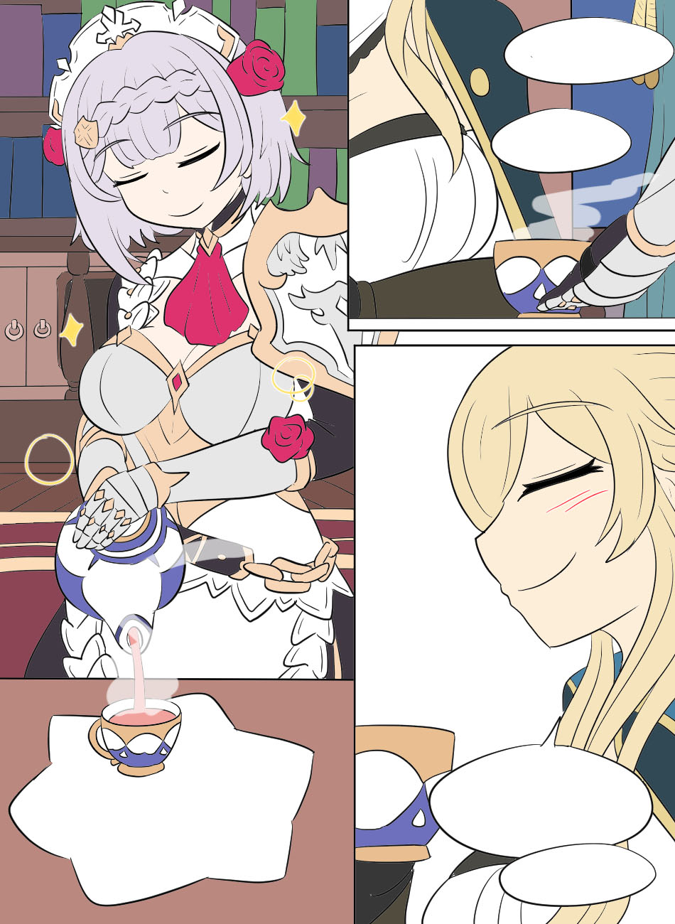 Genshin TSF: Swap-toss page 50 featuring noelle genshin impact parody - body swap full color hentai manga - read online free