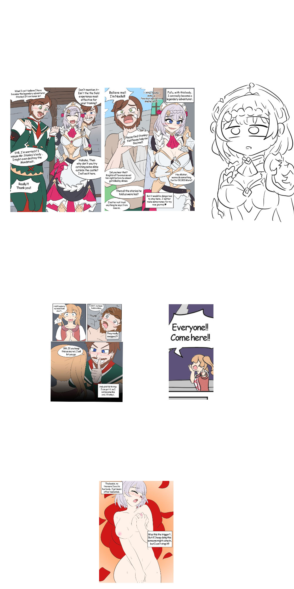 Genshin TSF: Swap-toss page 71 featuring noelle genshin impact parody - body swap full color hentai manga - read online free