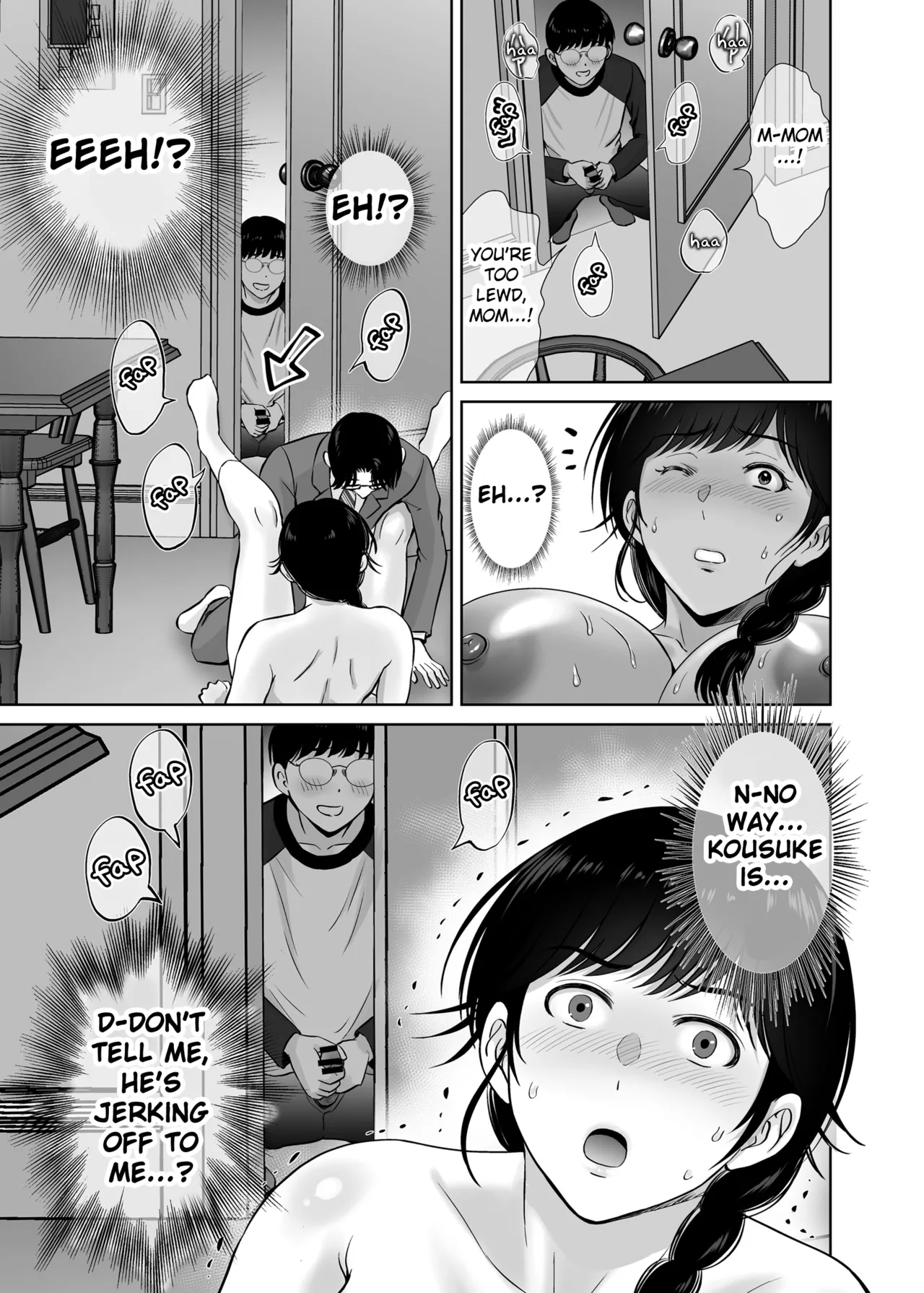 [Melon no Hoshiboshi (Hoshiduki Melon)] Kyonyuu Kaa-san ga Boku no Me mo Mae de Oji-san no Namachin de Ikimakutta Hanashi [English] [Fated Circle] [Digital] page 49 original parody - business suit milf hentai manga - read online free