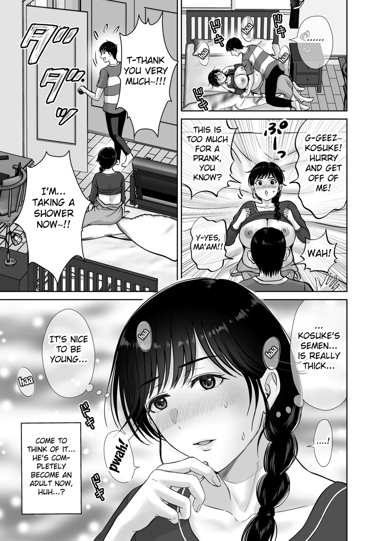 Kyonyuu Kaa-san ga Boku no Me mo Mae de 2 page 46 original parody - sole female paizuri hentai manga - read online free