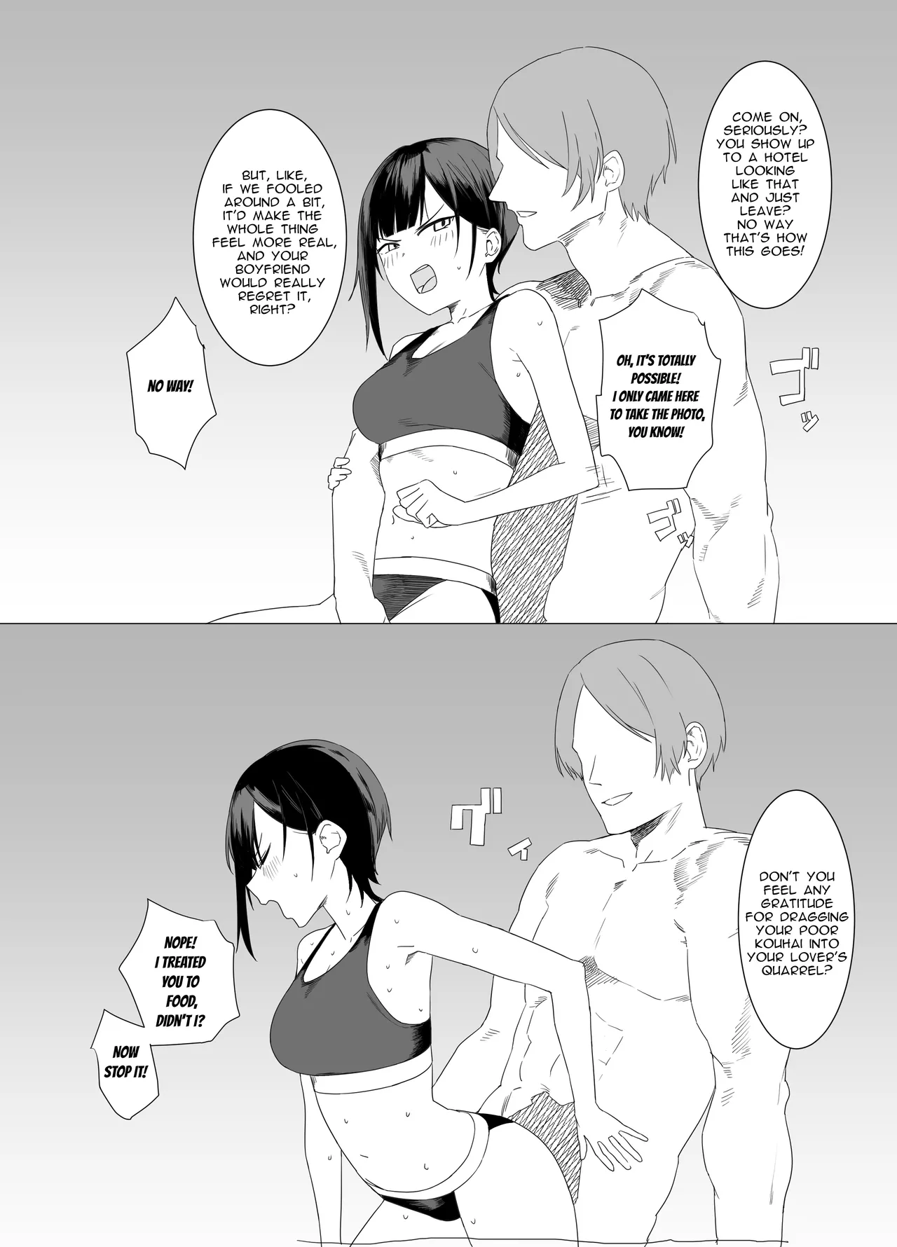 Intending to Control His Ejaculation with a Chastity Belt and Fake an NTR Prank on April Fool’s, the Mischievous Girlfriend Gets Overwhelmed by Her Partner’s Skills, Turning the Lie into Reality page 11 original parody - sweating chastity belt hentai manga - read online free