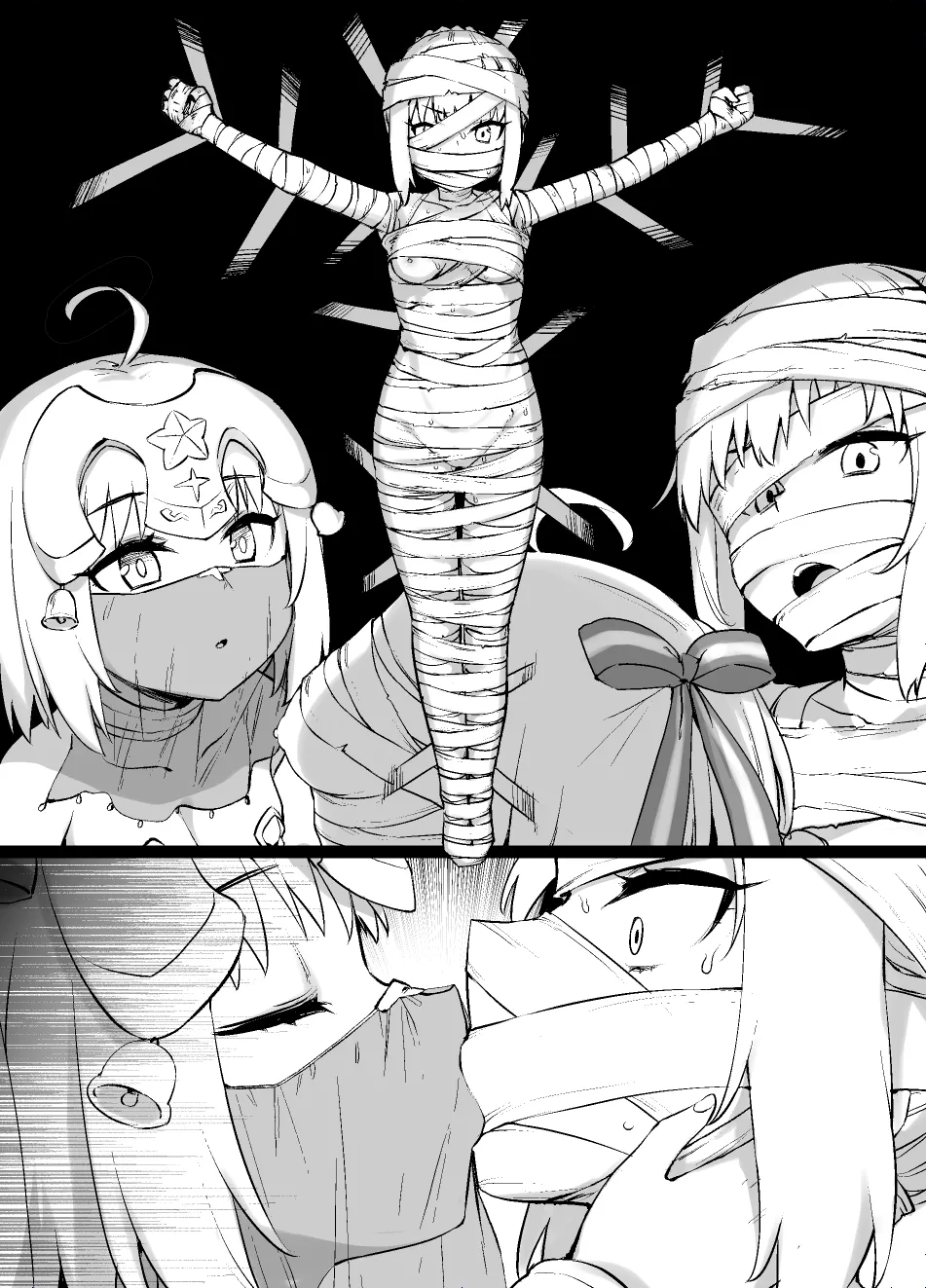 FGO MC特異点～サンタオルタ＆リリィ編～ page 17 featuring jeanne alter lily fate grand order parody - blindfold stockings hentai manga - read online free