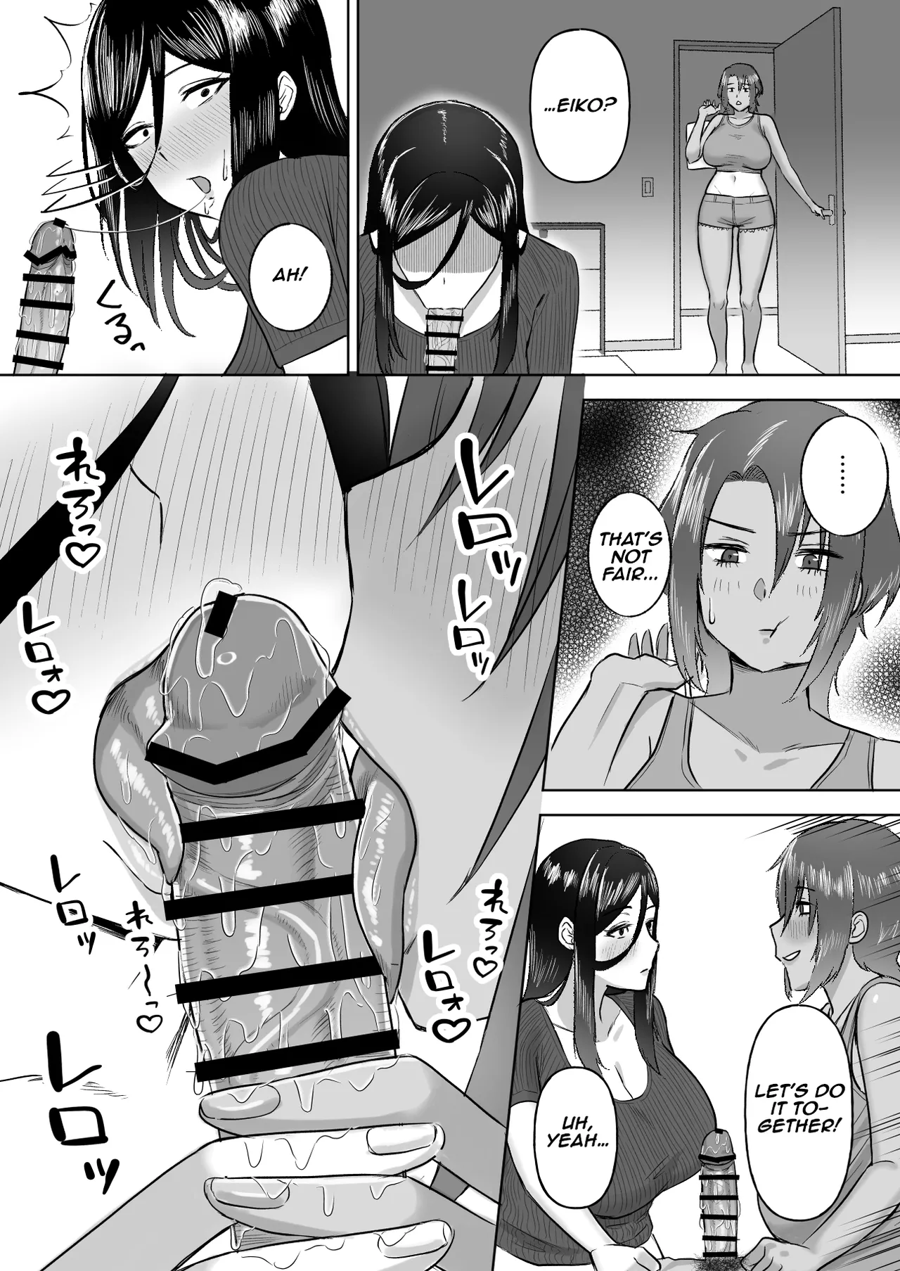 Dekai Osananajimi-tachi ni Hasamarete Ase Daku Harem Ecchi | Harem Sex Sandwiched Between My Huge Childhood Friends page 18 original parody - virginity leg lock hentai manga - read online free