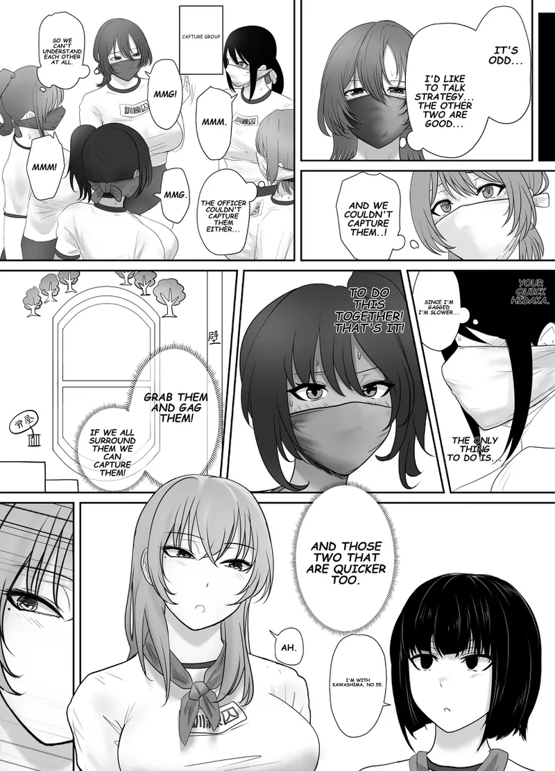 A young lady being arrested. Chapter 1-8 page 121 original parody - mouth mask bondage hentai manga - read online free