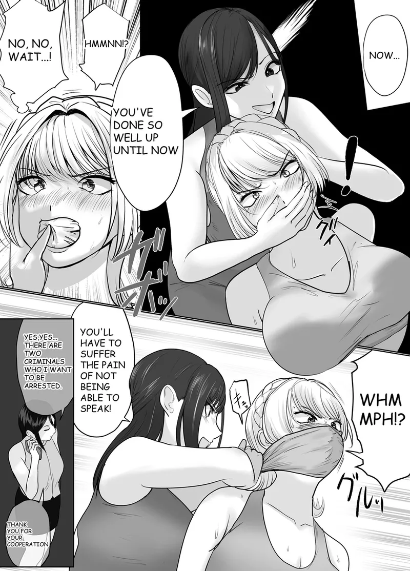 A young lady being arrested. Chapter 1-8 page 148 original parody - gag bondage hentai manga - read online free