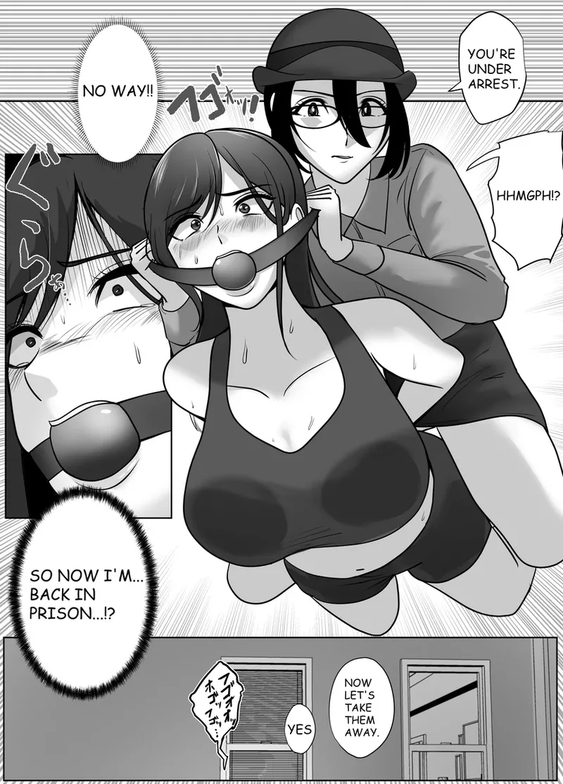 A young lady being arrested. Chapter 1-8 page 157 original parody - mouth mask bondage hentai manga - read online free