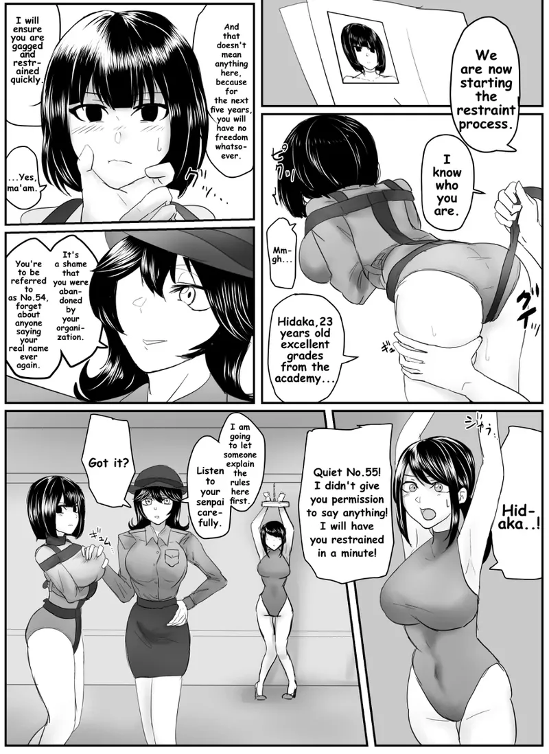 A young lady being arrested. Chapter 1-8 page 35 original parody - mouth mask bondage hentai manga - read online free
