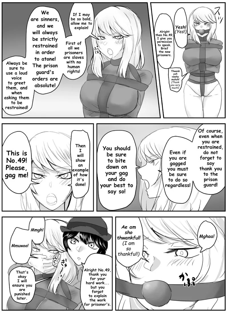 A young lady being arrested. Chapter 1-8 page 36 original parody - gag bondage hentai manga - read online free