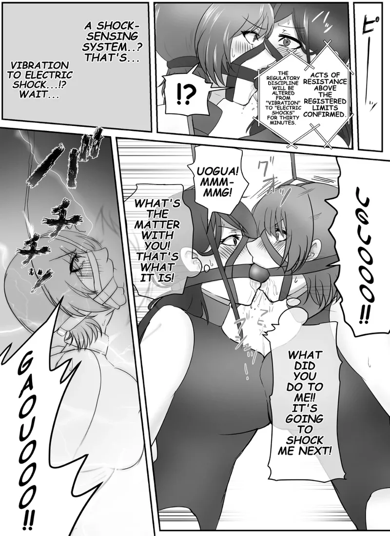 A young lady being arrested. Chapter 1-8 page 62 original parody - mouth mask bondage hentai manga - read online free