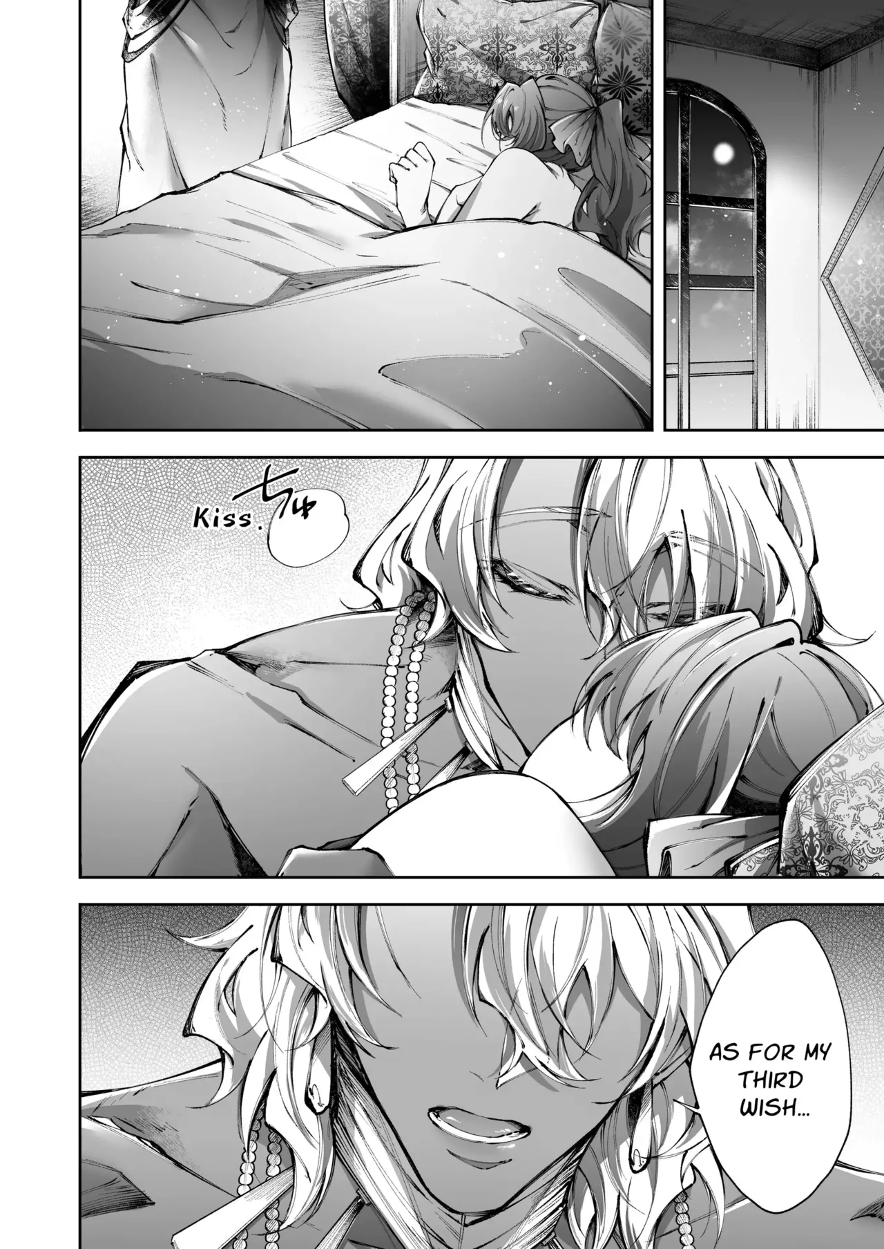 [DARKMOON (Ishimochi, Sumeragi Yui)] Mahou no Lamp ~Nannari to Gomeirei o Douzo~ | The Magic Lamp ~your wish is my command~ [English] [Signe] page 39 original parody - kissing big breasts hentai manga - read online free