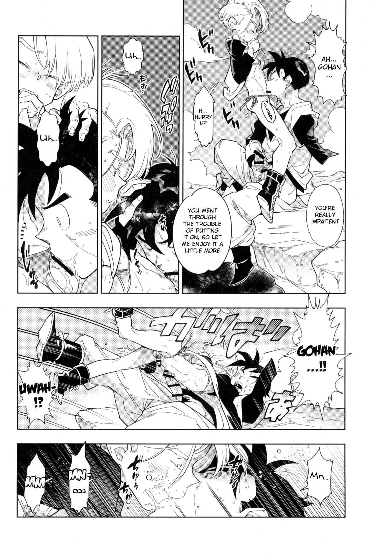 Nee Gohan-san Micro Bikini Suki desu ka? | Hey Gohan, Do You Like Microbikinis? page 16 featuring trunks briefs dragon ball z parody - anal crossdressing hentai manga - read online free