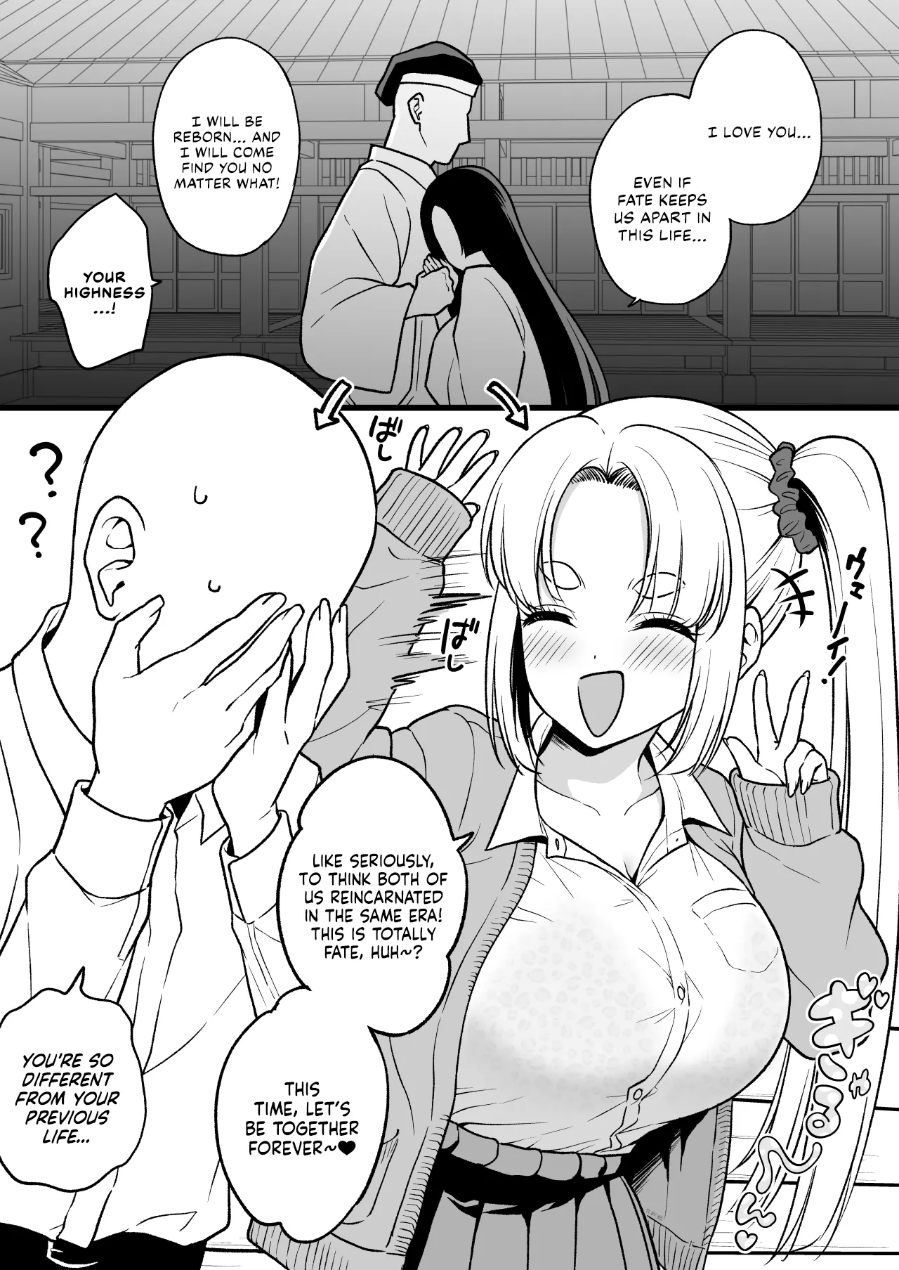 Zense de Musubarenakatta Hime ga Tensei Shitara Gorigori no Gal ni Natteta | The Princess Who Couldn't Be With Me in a Past Life Was Reincarnated as a Hardcore Gal page 9 original parody - sweating big breasts hentai manga - read online free