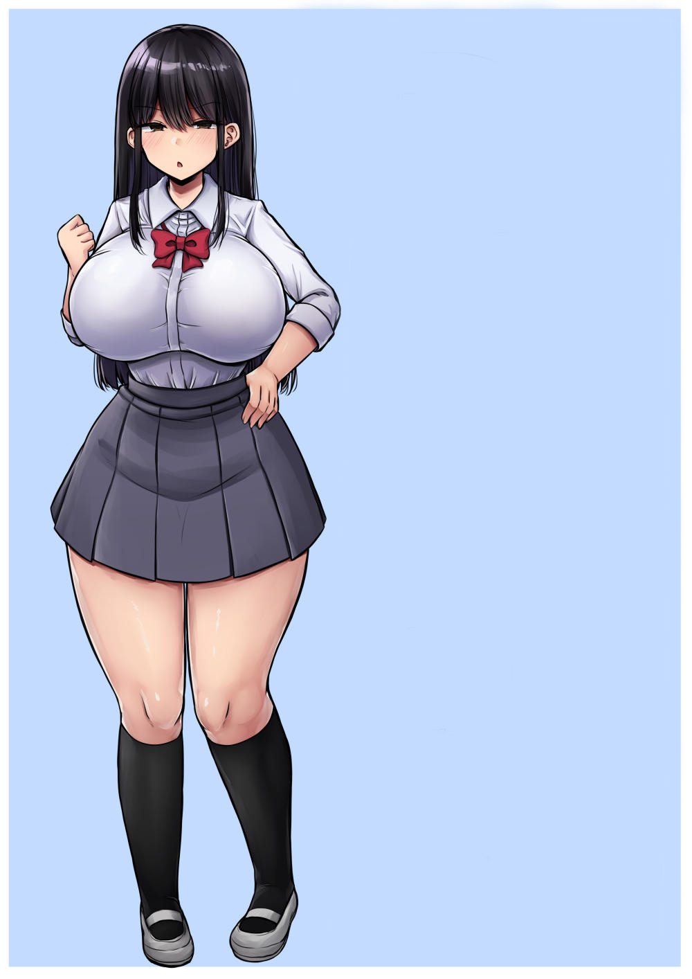 Metsuki mo Kuchi mo Warui Kouhai-chan wa Ore no Koto ga Suki. page 135 original parody - big breasts schoolgirl uniform hentai manga - read online free