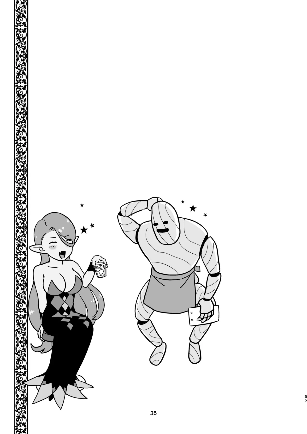 Witch Lady-san ni Sinuhodo Aisareru Hon 2 page 34 featuring eight dragon quest viii parody - big breasts monster girl hentai manga - read online free