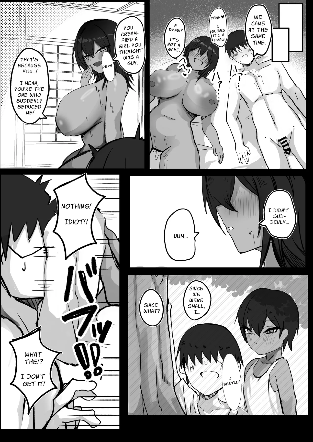 Mukashi Otoko dato Omotteta Kasshoku Bakunyuu Osananajimi to H Suru Hon Zenpen | Sex With My Tanned Busty Friend Who I Used To Think Was A Guy page 37 original parody - virginity big breasts hentai manga - read online free
