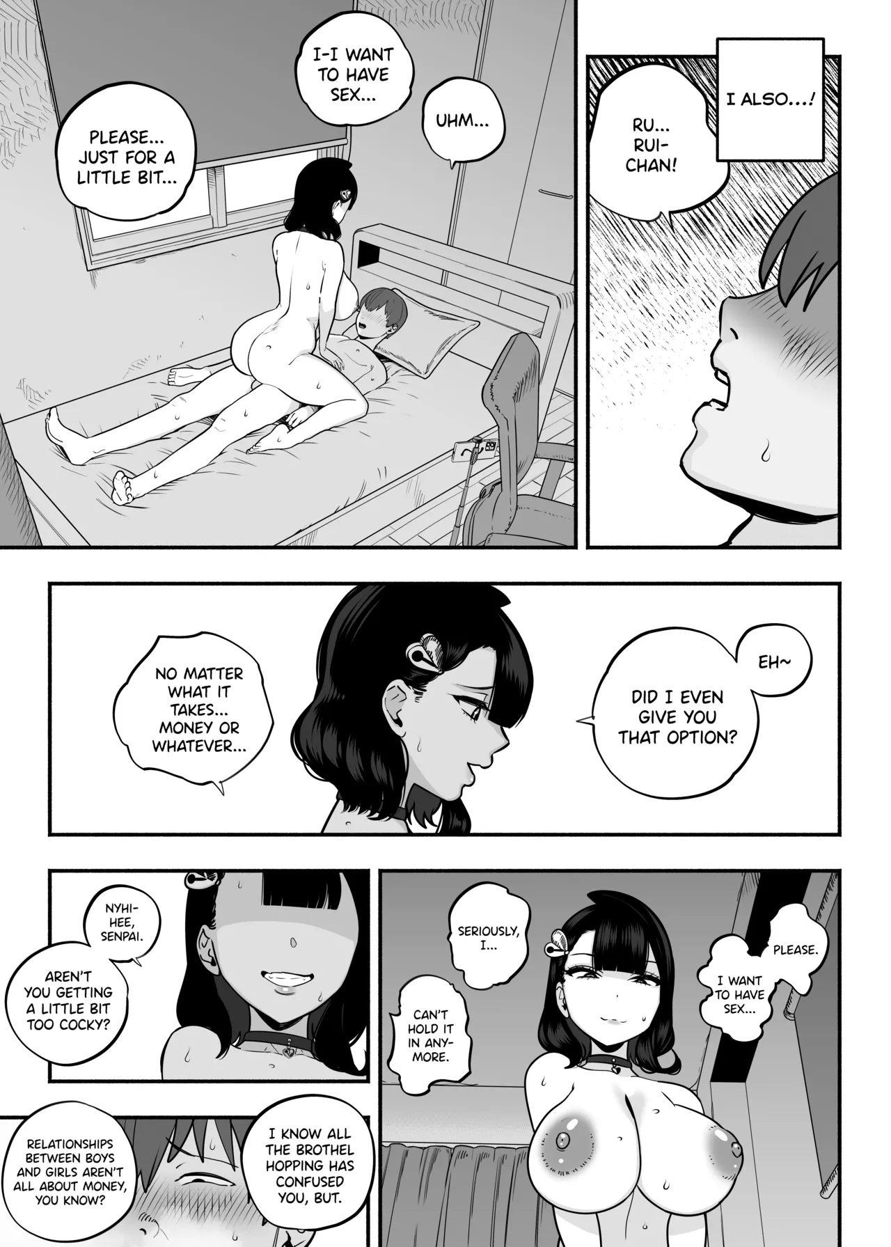 [Sakuranbo Nouen (Kondo Yume)] Gachikoi Fuuzoku 2.5 -Papa-katsu Joshi ni Jakusha Dansei Chinpo o Ijimerareru Hanashi- | Falling in Love at the Brothel 2.5 [English] [SDTLs] page 36 original parody - handjob big breasts hentai manga - read online free