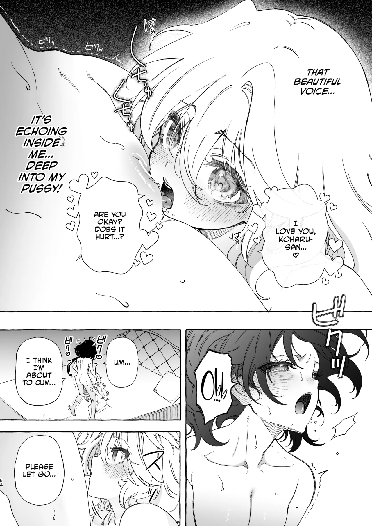 Mimi de Koishita Douryou page 54 original parody - yuri kissing hentai manga - read online free