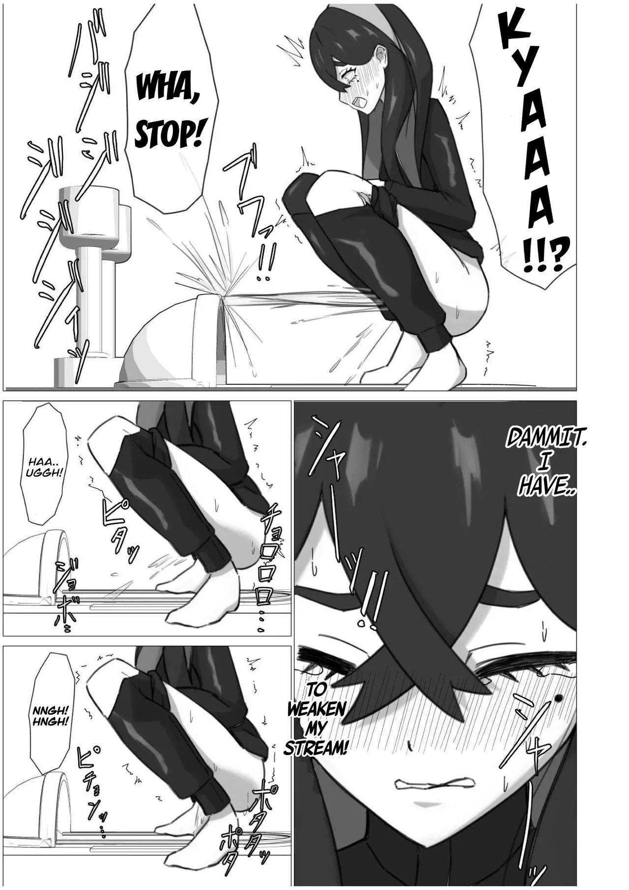 A sound of rushing liquid echoes throughout Kitakami page 17 featuring kieran pokemon parody - urination beauty mark hentai manga - read online free