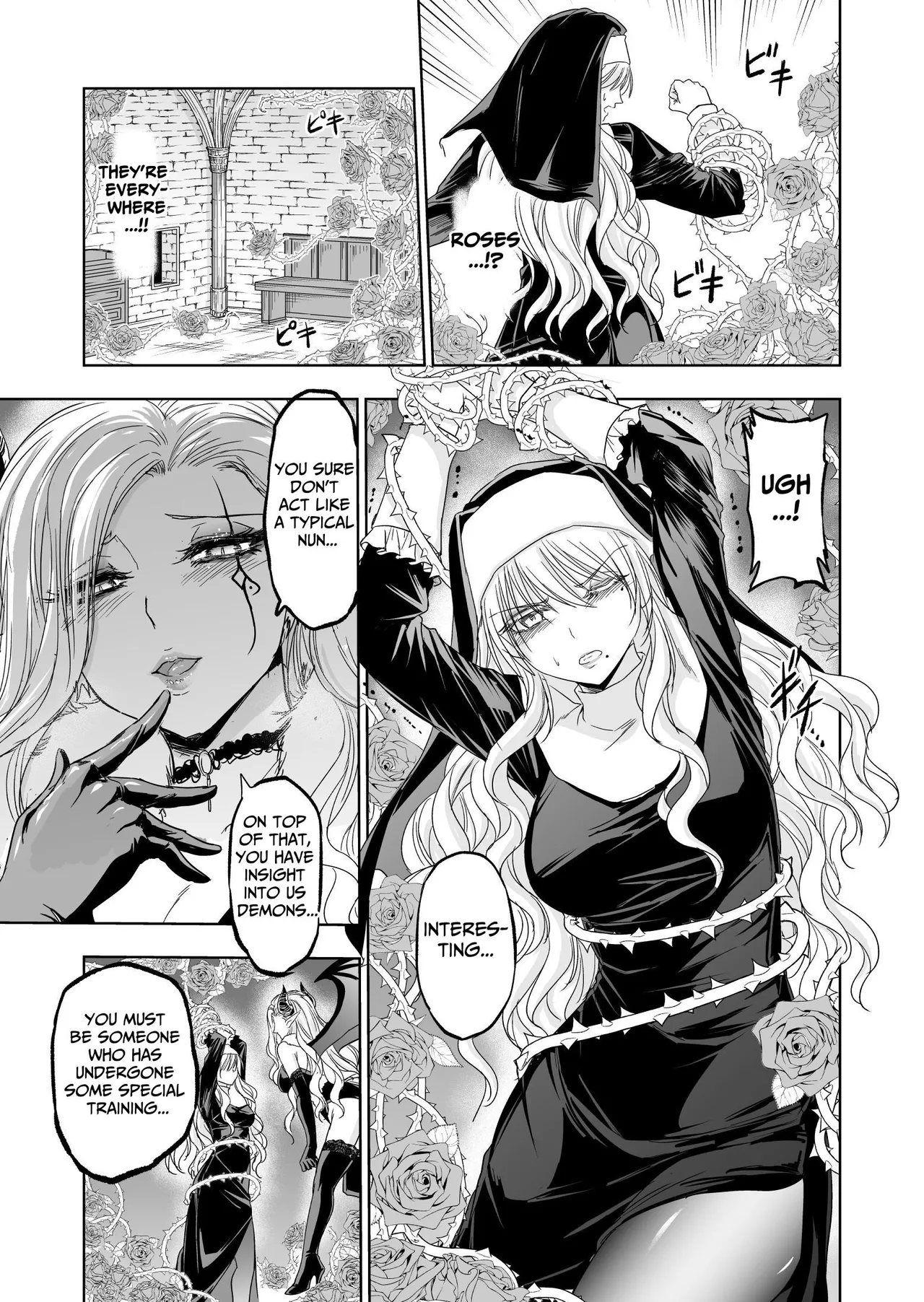 [Palace Inubousaki (Sister Maria Rosetta)] Shitsurakuen ~Haitoku ni Ochiru Seijo~ | Paradise Lost ~A Saint's Descent Into Immorality~ [Digital] [English] [tsuyoshi] page 16 original parody - gloves beauty mark hentai manga - read online free