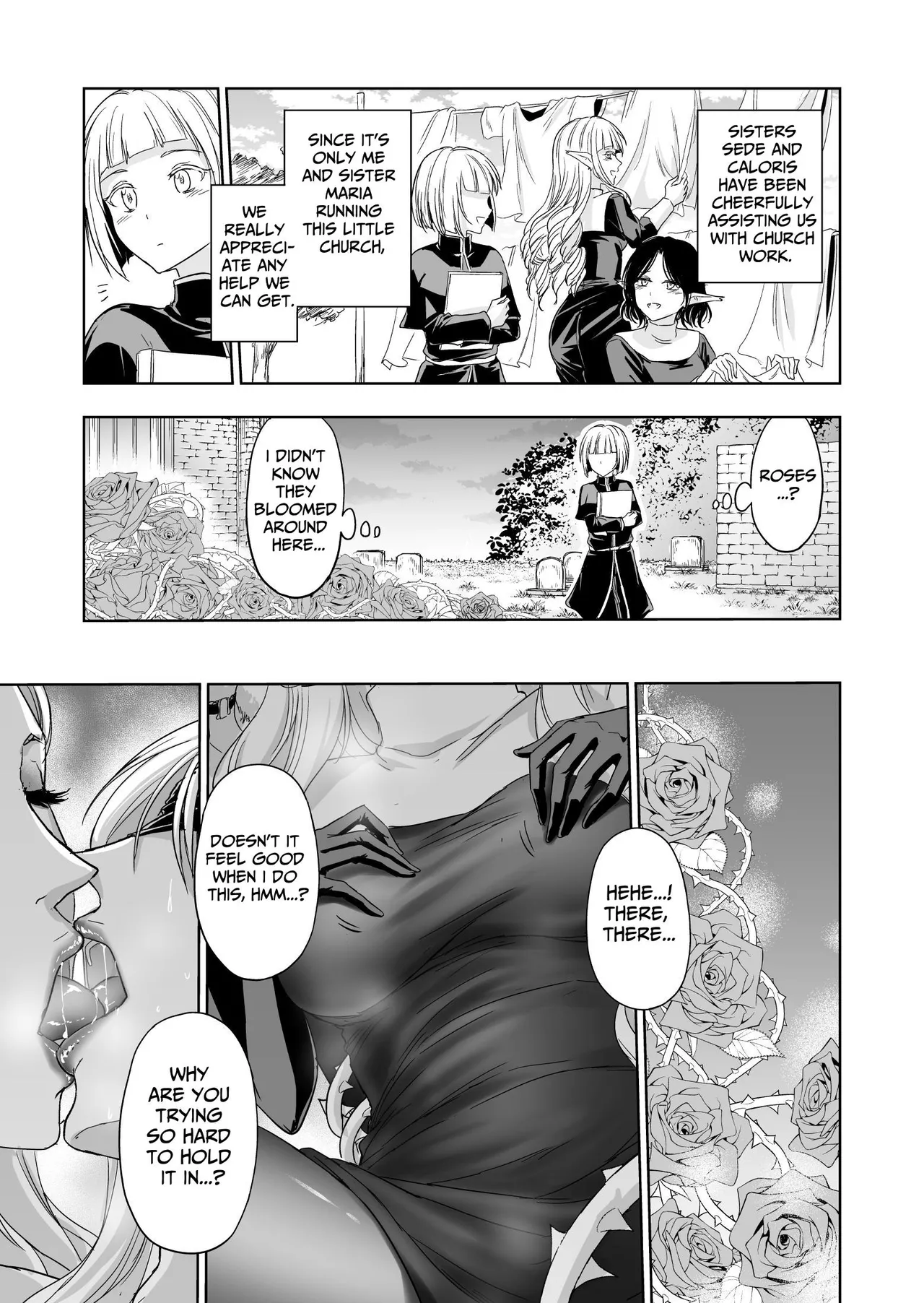 [Palace Inubousaki (Sister Maria Rosetta)] Shitsurakuen ~Haitoku ni Ochiru Seijo~ | Paradise Lost ~A Saint's Descent Into Immorality~ [Digital] [English] [tsuyoshi] page 20 original parody - kissing wings hentai manga - read online free