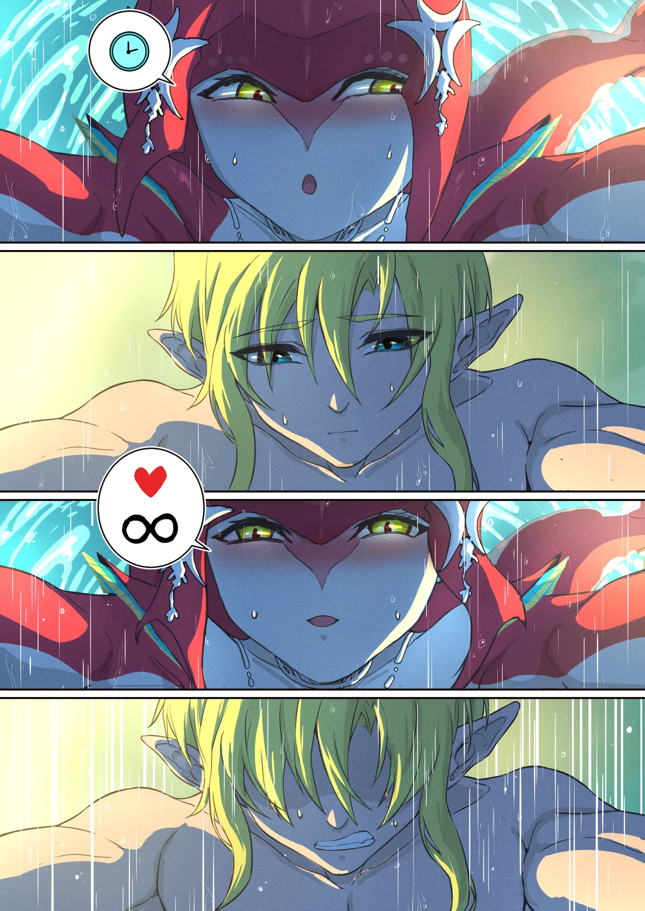 The Legend of Zelda: Date with Mipha page 25 featuring link the legend of zelda parody - squirting handjob hentai manga - read online free