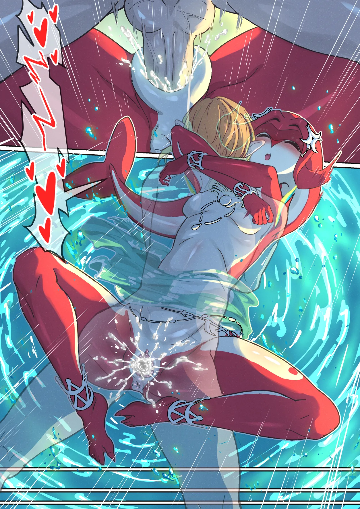 The Legend of Zelda: Date with Mipha page 26 featuring link the legend of zelda parody - squirting handjob hentai manga - read online free