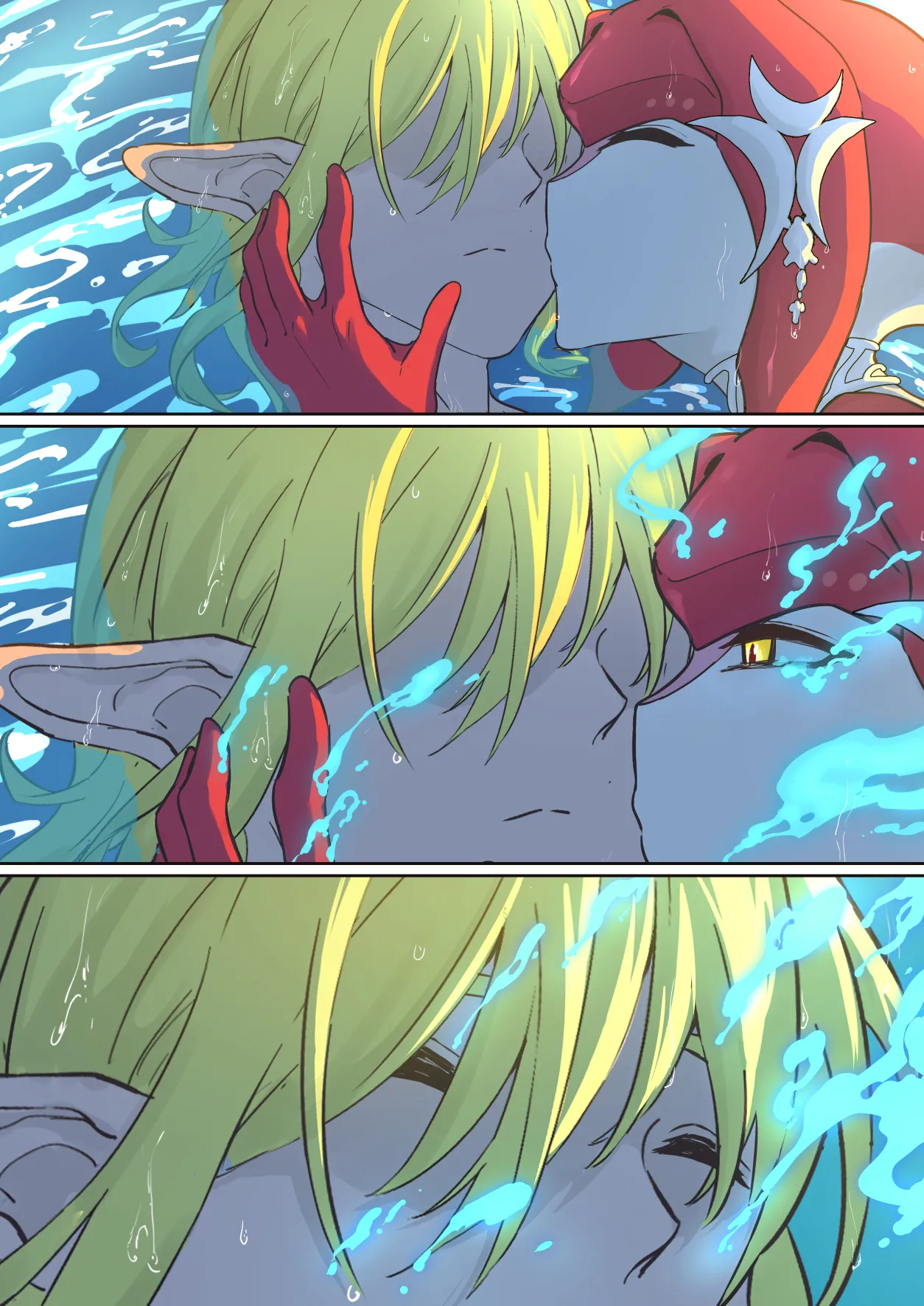 The Legend of Zelda: Date with Mipha page 28 featuring link the legend of zelda parody - squirting handjob hentai manga - read online free