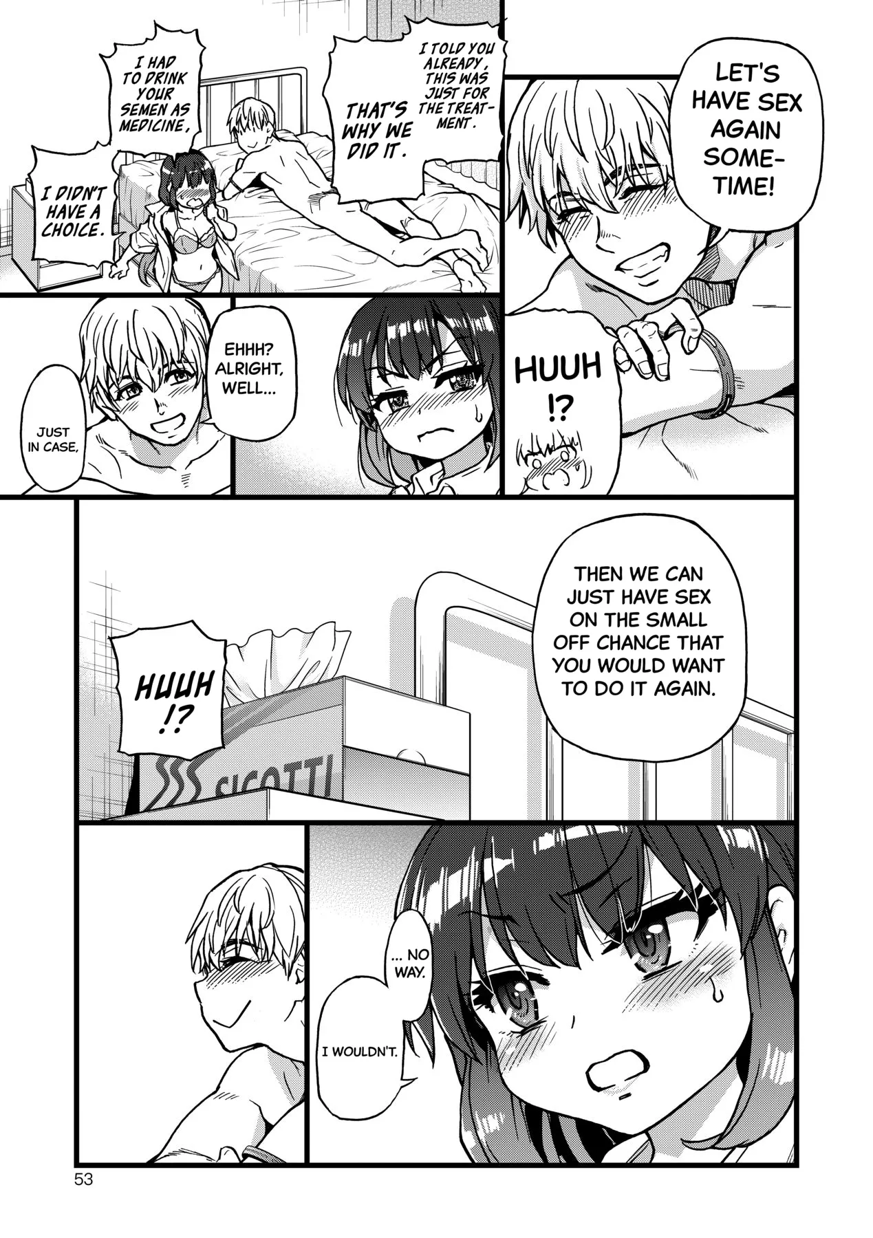 Boku no Seieki de Honpuku Kaiyu!! page 52 - sweating kissing hentai manga - read online free