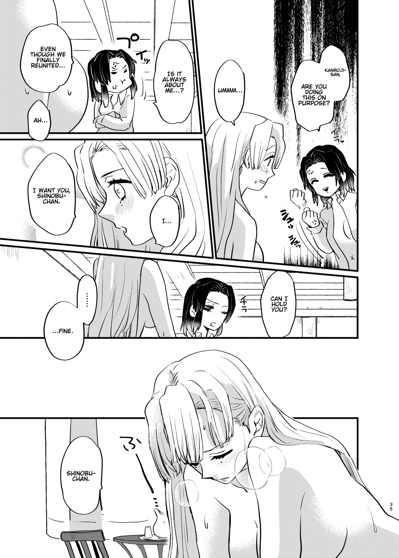 Watashi to Shita Koto ga - What's the matter with me! page 35 featuring shinobu kochou kimetsu no yaiba parody - futanari big breasts hentai manga - read online free