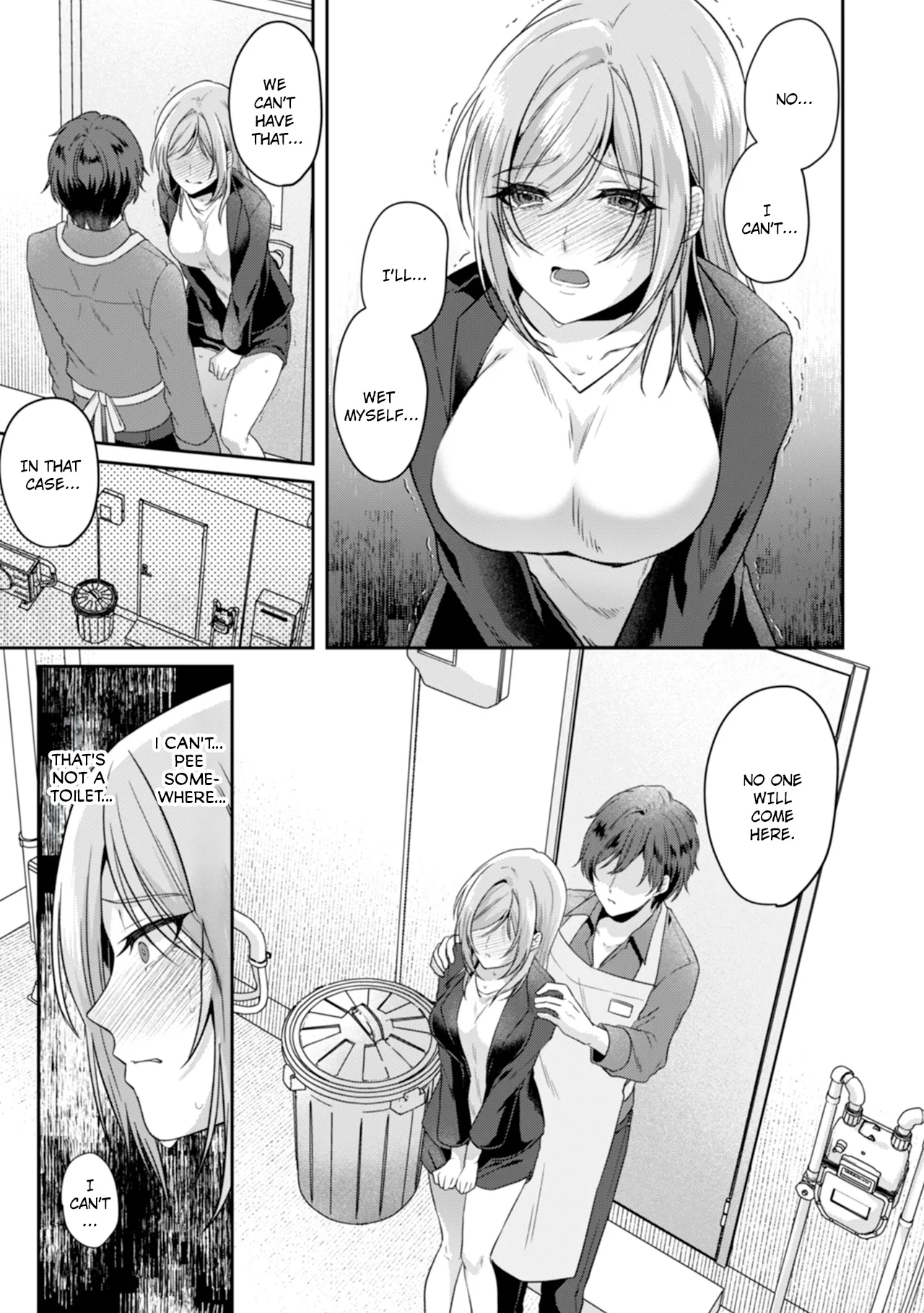 Manin Densha de Shikkin Sunzen!? Chikan Danshi no Ijiwaru na Yubi de Ikasare Tsuzuketa OL | Almost Pissing on a Crowded Train?! #1-10 page 106 - full censorship big breasts hentai manga - read online free