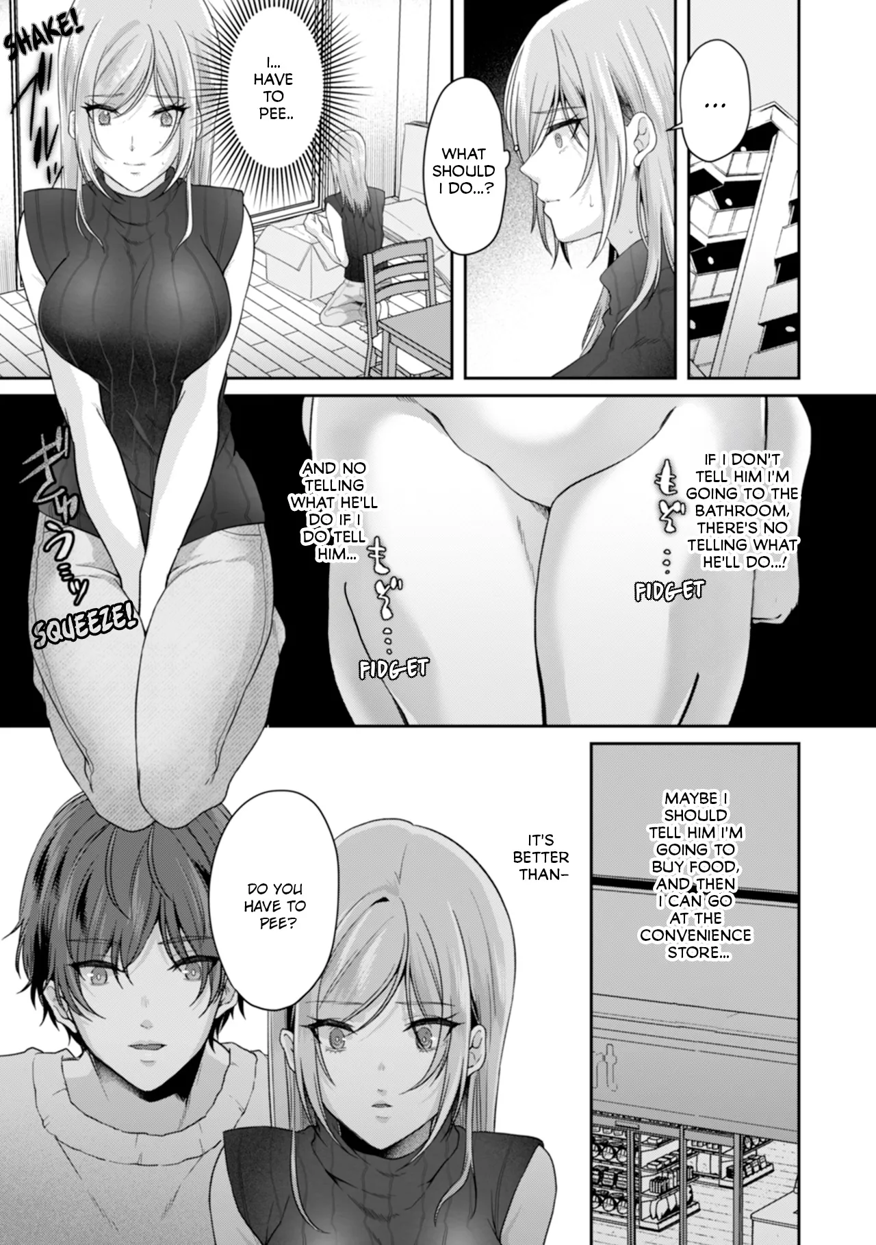 Manin Densha de Shikkin Sunzen!? Chikan Danshi no Ijiwaru na Yubi de Ikasare Tsuzuketa OL | Almost Pissing on a Crowded Train?! #1-10 page 154 - big breasts chastity belt hentai manga - read online free