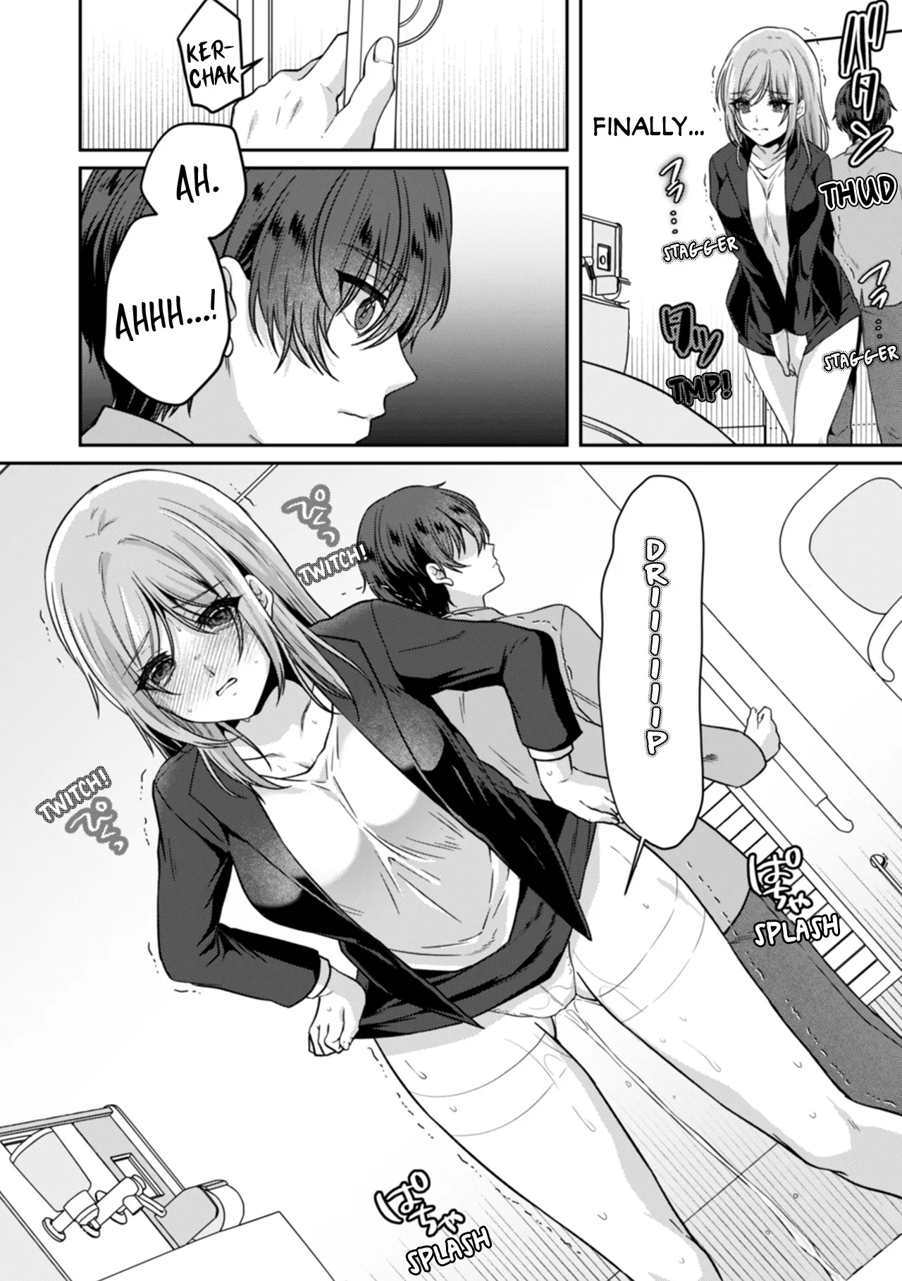 Manin Densha de Shikkin Sunzen!? Chikan Danshi no Ijiwaru na Yubi de Ikasare Tsuzuketa OL | Almost Pissing on a Crowded Train?! #1-10 page 33 - full censorship big breasts hentai manga - read online free