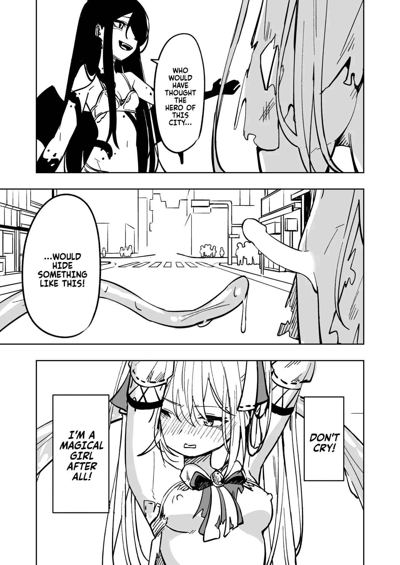 Mahou Shoujo Futanari Haiboku | Magical Girl Futanari Defeat page 21 original parody - full censorship twintails hentai manga - read online free