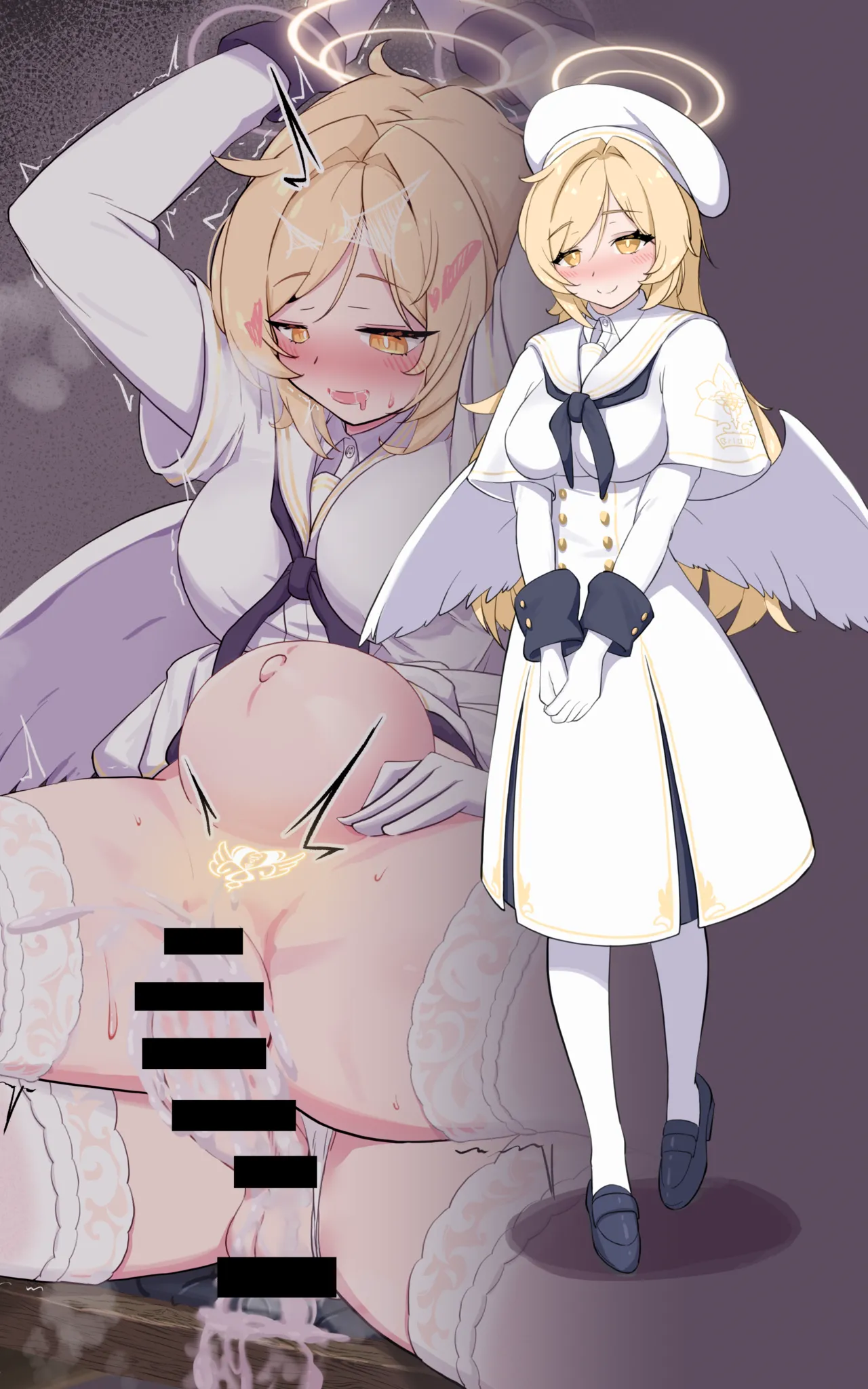 sensei tsf page 37 blue archive parody - impregnation schoolgirl uniform hentai manga - read online free