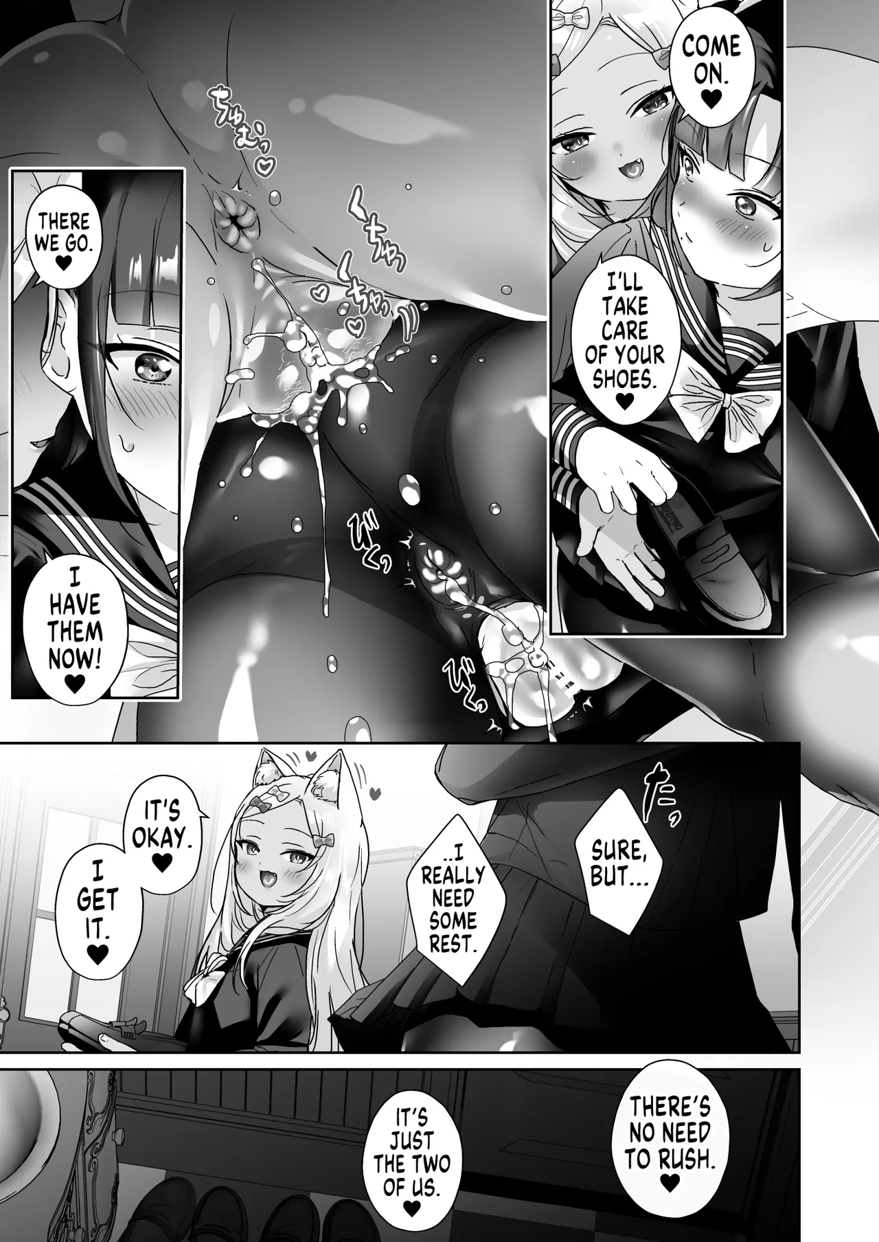 [Koko de Chikubi o Hitotsumami (Juurouta)] Shoujo Ochi -Ron-chan to Hajimete Course- | Falling for Being a Girl: My First Session With Lon-chan [English] [GTF] [Digital] page 34 original parody - females only schoolgirl uniform hentai manga - read online free