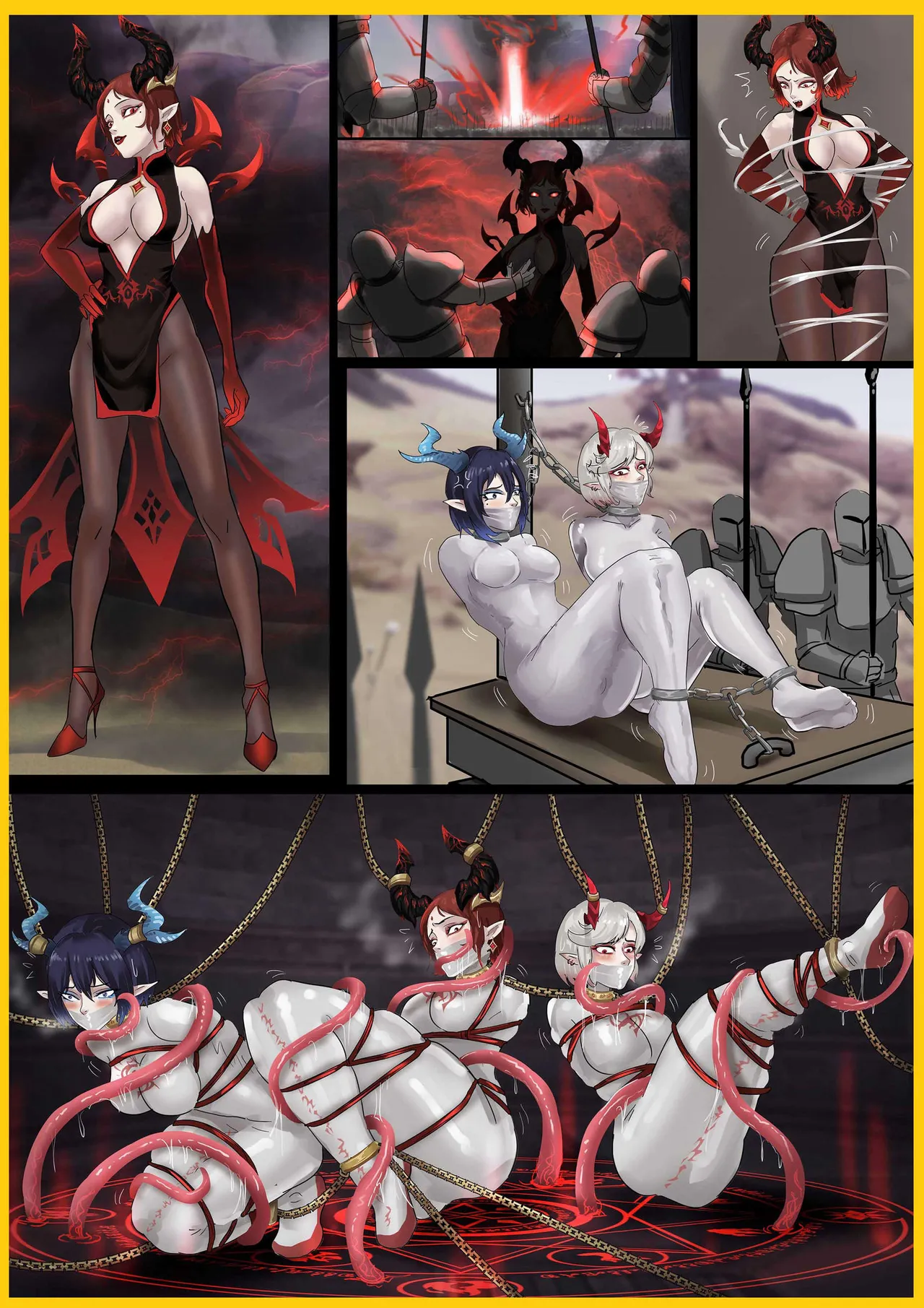 强大魔王中陷阱 01-03 page 35 original parody - pantyhose bondage hentai manga - read online free