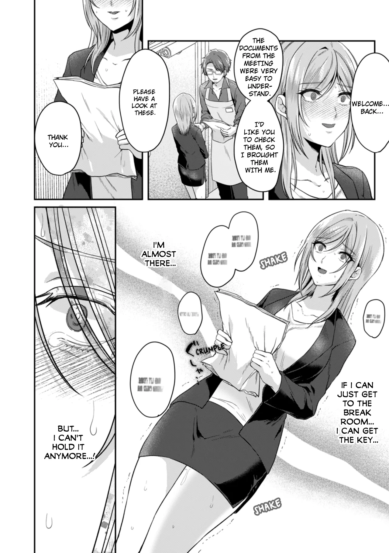 Manin Densha de Shikkin Sunzen!? Chikan Danshi no Ijiwaru na Yubi de Ikasare Tsuzuketa OL | Almost Pissing on a Crowded Train?! #1-16 page 103 - full censorship big breasts hentai manga - read online free