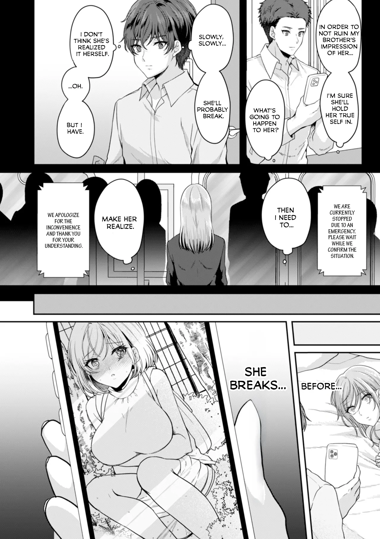 Manin Densha de Shikkin Sunzen!? Chikan Danshi no Ijiwaru na Yubi de Ikasare Tsuzuketa OL | Almost Pissing on a Crowded Train?! #1-16 page 205 - full censorship big breasts hentai manga - read online free