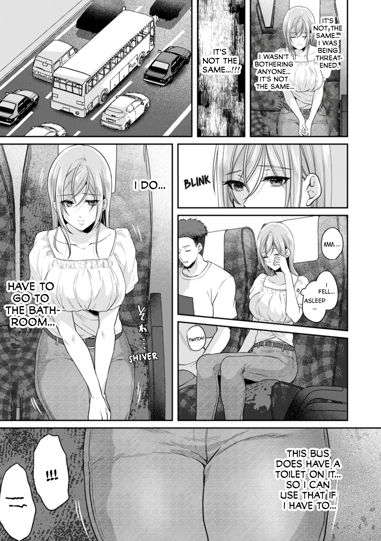 Manin Densha de Shikkin Sunzen!? Chikan Danshi no Ijiwaru na Yubi de Ikasare Tsuzuketa OL | Almost Pissing on a Crowded Train?! #1-16 page 283 - big breasts chastity belt hentai manga - read online free