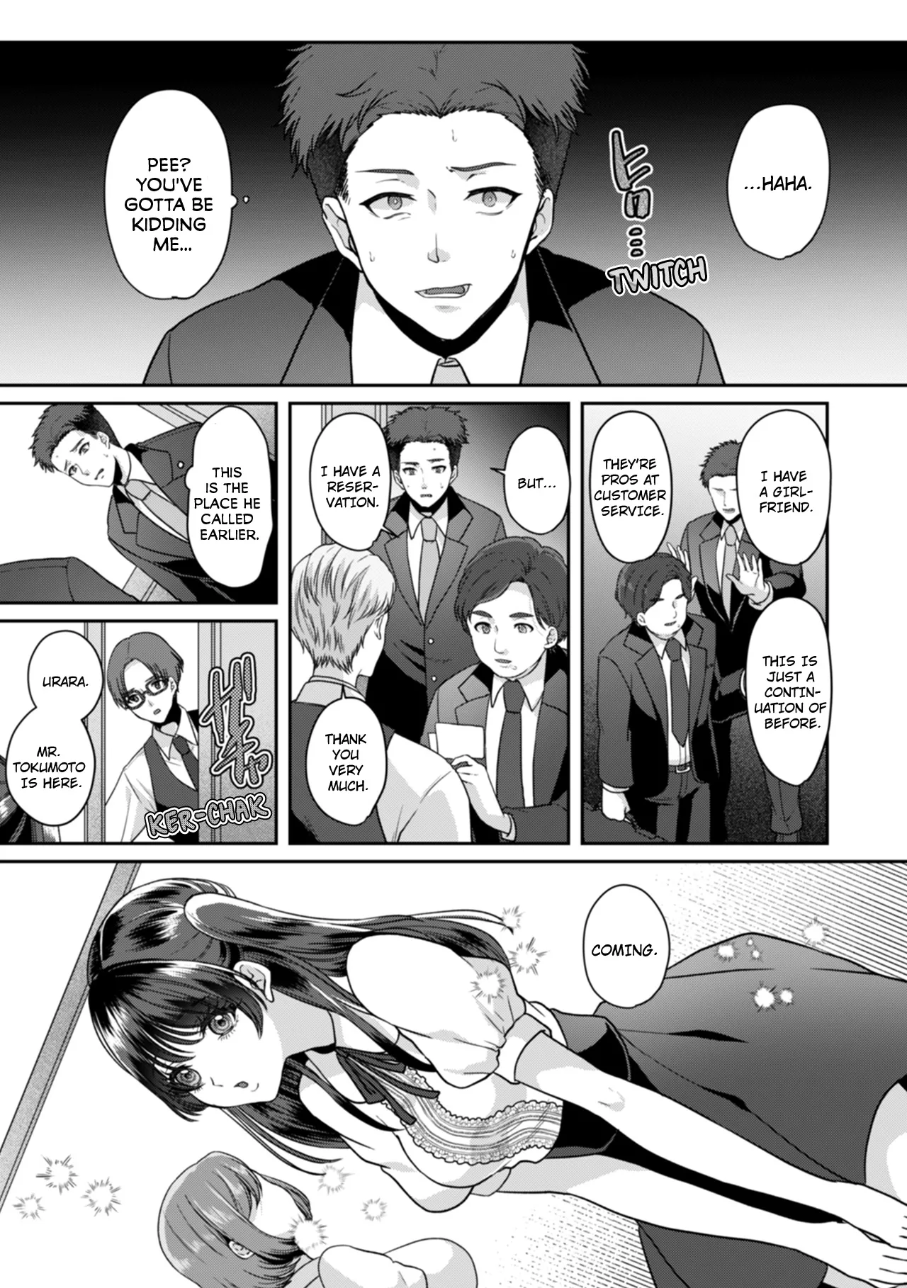 Manin Densha de Shikkin Sunzen!? Chikan Danshi no Ijiwaru na Yubi de Ikasare Tsuzuketa OL | Almost Pissing on a Crowded Train?! #1-16 page 322 - big breasts chastity belt hentai manga - read online free