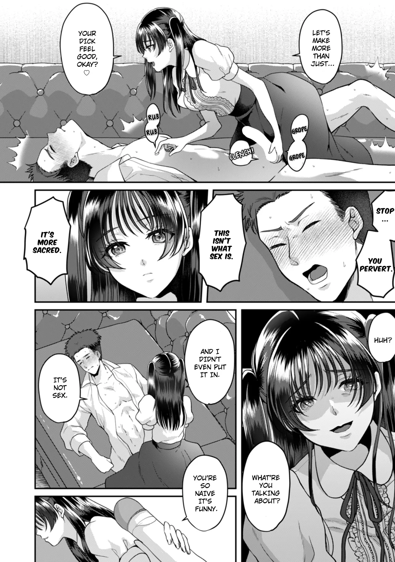 Manin Densha de Shikkin Sunzen!? Chikan Danshi no Ijiwaru na Yubi de Ikasare Tsuzuketa OL | Almost Pissing on a Crowded Train?! #1-16 page 339 - big breasts chastity belt hentai manga - read online free