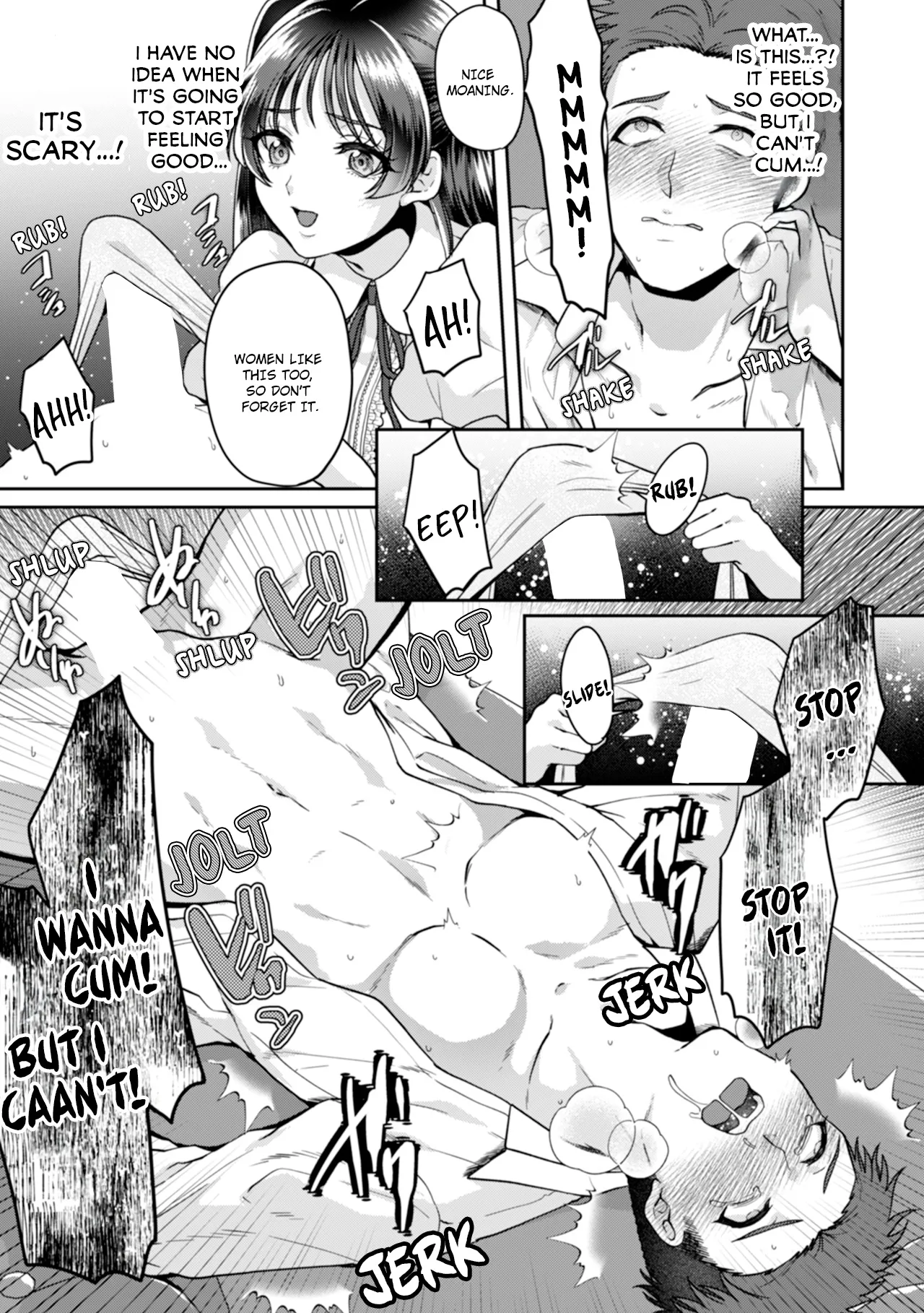 Manin Densha de Shikkin Sunzen!? Chikan Danshi no Ijiwaru na Yubi de Ikasare Tsuzuketa OL | Almost Pissing on a Crowded Train?! #1-16 page 374 - big breasts chastity belt hentai manga - read online free