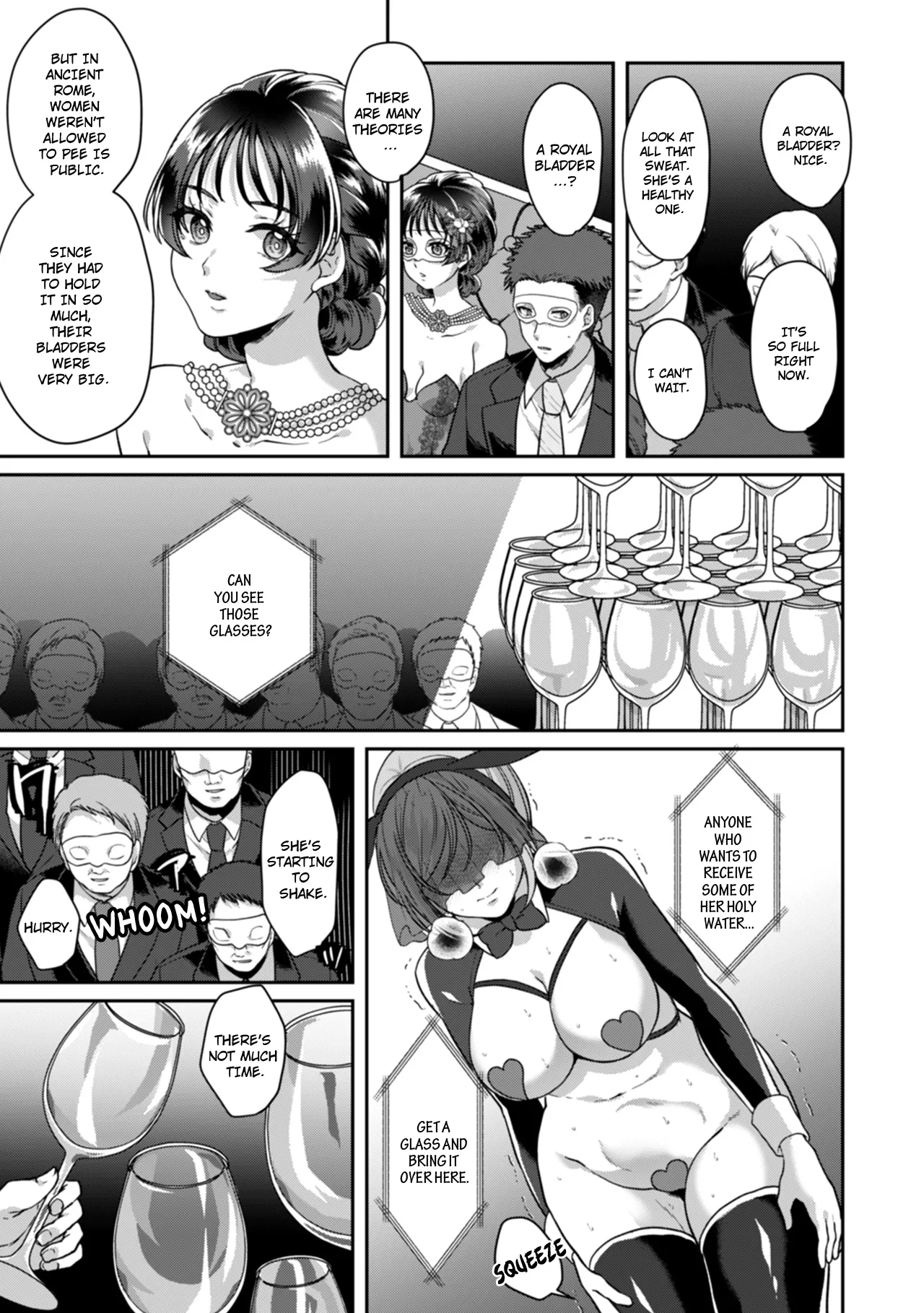 Manin Densha de Shikkin Sunzen!? Chikan Danshi no Ijiwaru na Yubi de Ikasare Tsuzuketa OL | Almost Pissing on a Crowded Train?! #1-16 page 393 - big breasts chastity belt hentai manga - read online free
