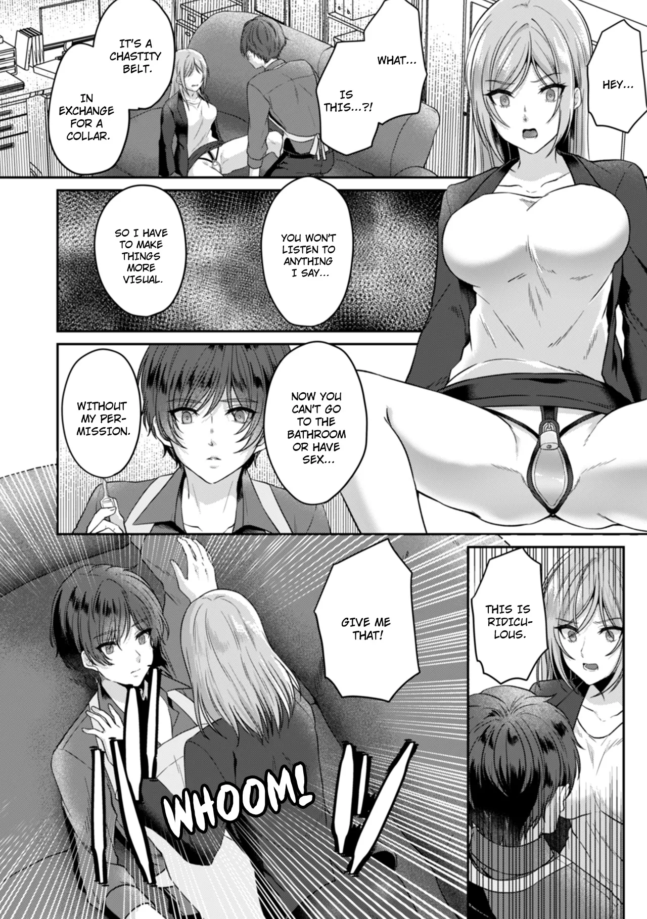 Manin Densha de Shikkin Sunzen!? Chikan Danshi no Ijiwaru na Yubi de Ikasare Tsuzuketa OL | Almost Pissing on a Crowded Train?! #1-16 page 93 - big breasts chastity belt hentai manga - read online free