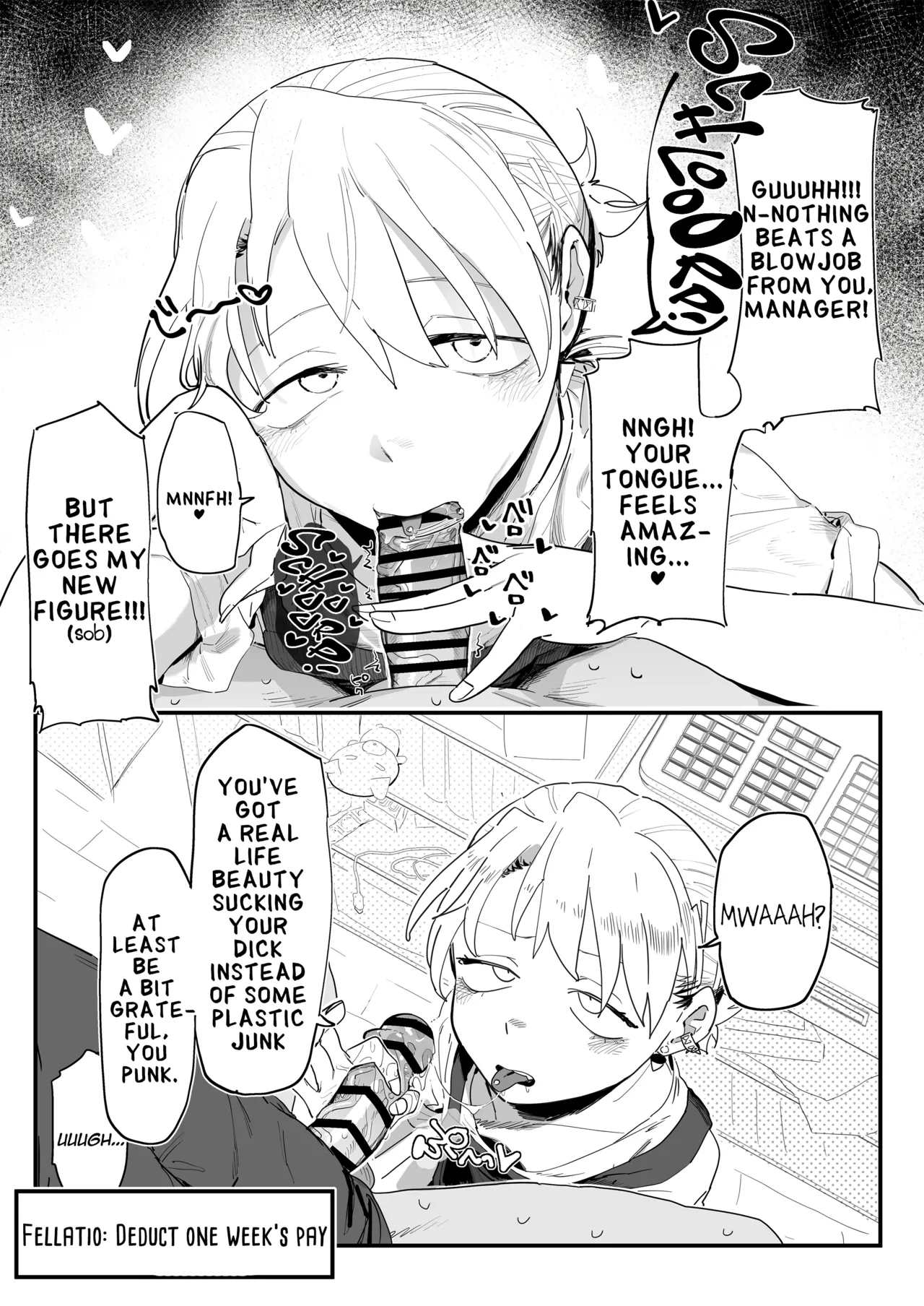 Tenchou ga Etchi na Koto to Hikikae ni Kyuryou o Kezuri ni Kuru !! | My Manager Docks My Pay In Exchange for Sexual Favors!!! page 9 original parody - sole female sole male hentai manga - read online free