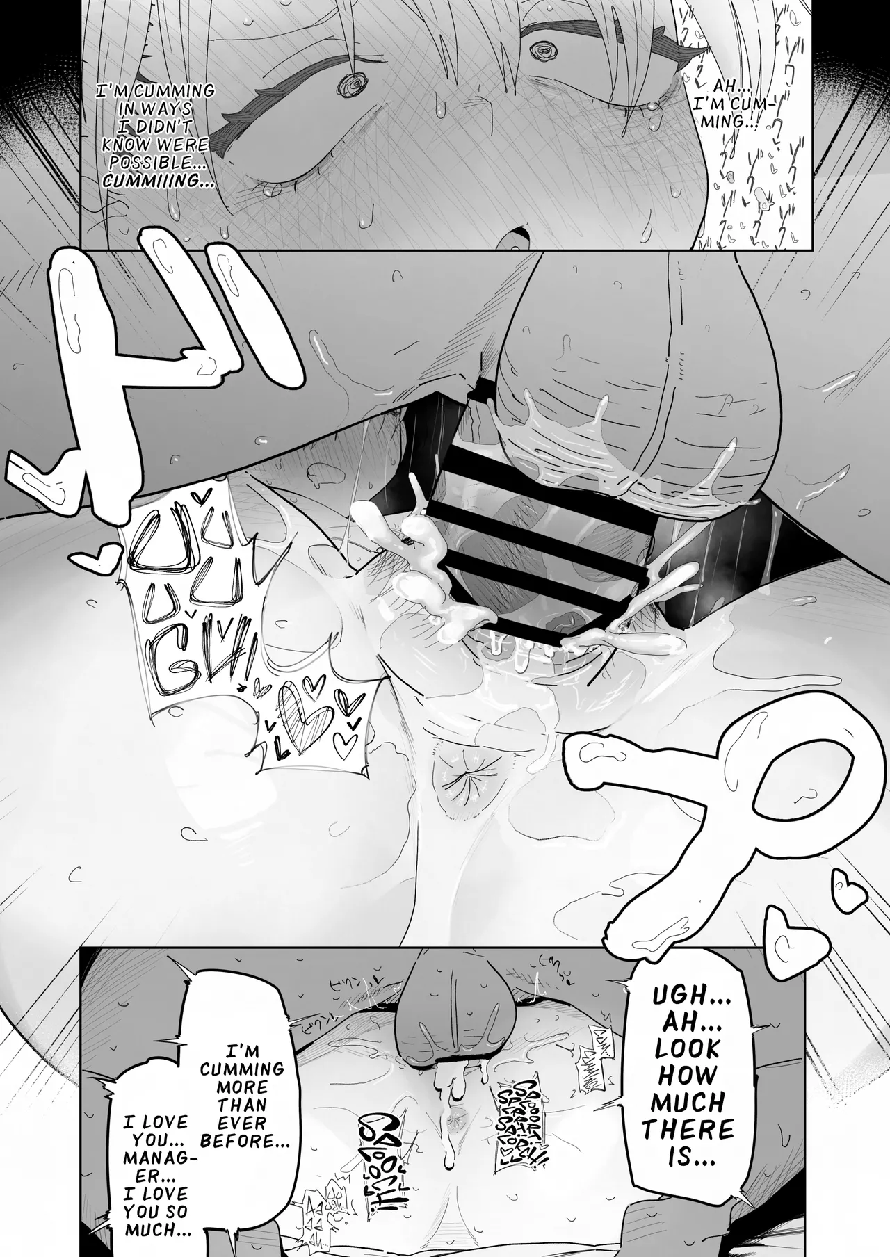 Tenchou ga Ecchi na Koto to Hikikae ni Kyuryou o Kezuri ni Kuru!! | My Manager Docks My Pay In Exchange for Sexual Favors!!! page 38 original parody - handjob leg lock hentai manga - read online free