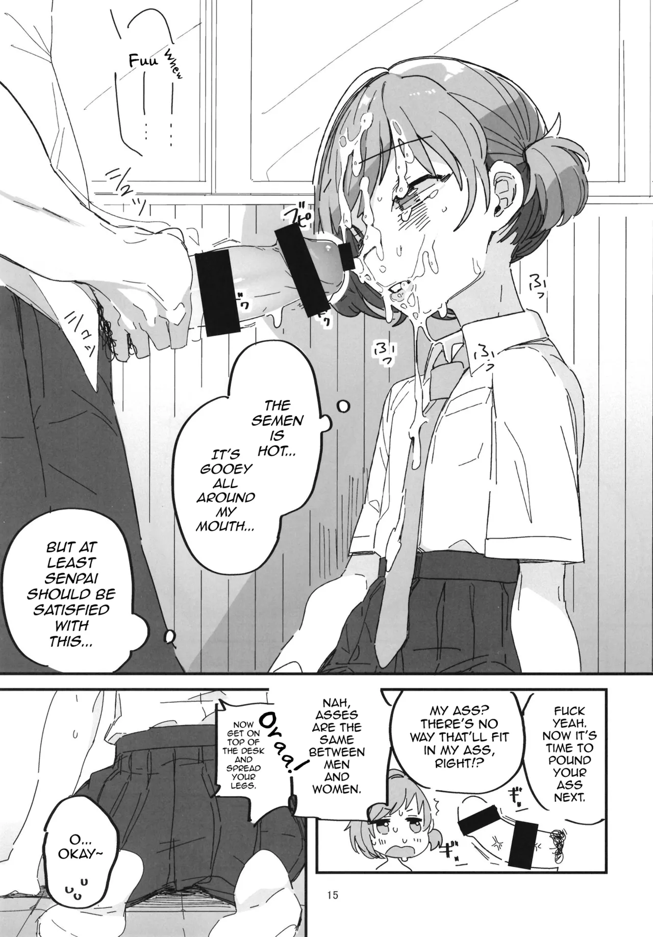 Senpai Josou Meirei page 15 original parody - blowjob blackmail hentai manga - read online free