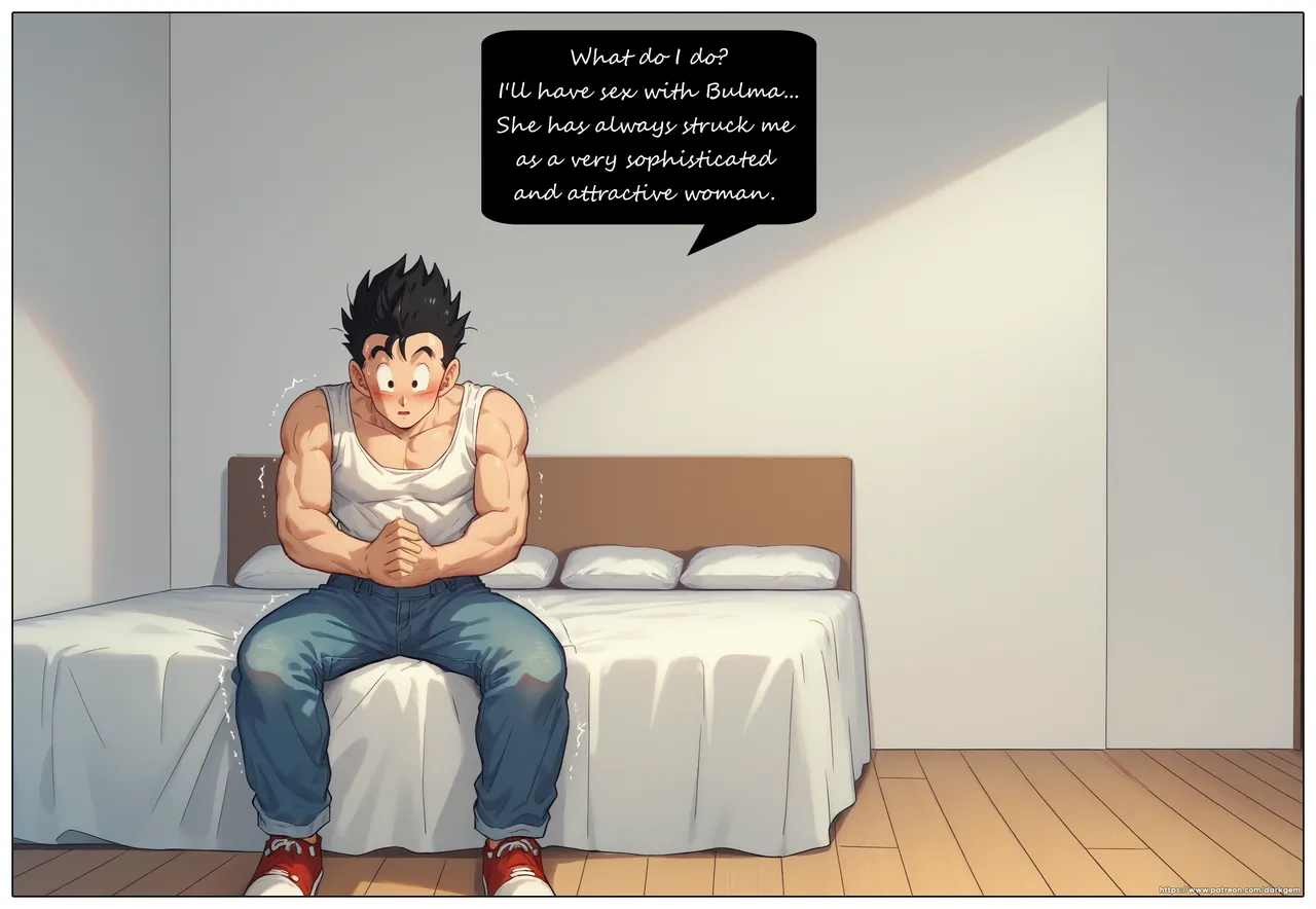 Gohan visits Bulma 1 page 12 featuring bulma briefs - big breasts ai generated hentai manga - read online free