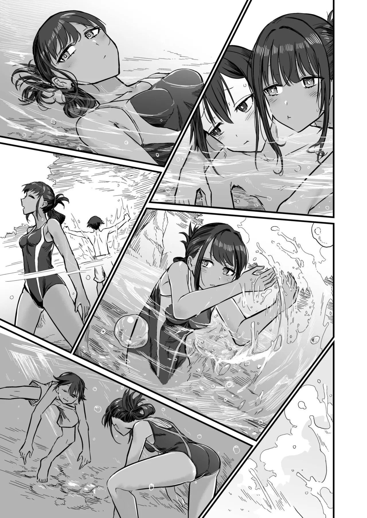 Hiyake Bishoujo ga Yuuwaku Shite Kurunda ga page 91 - swimsuit story arc hentai manga - read online free